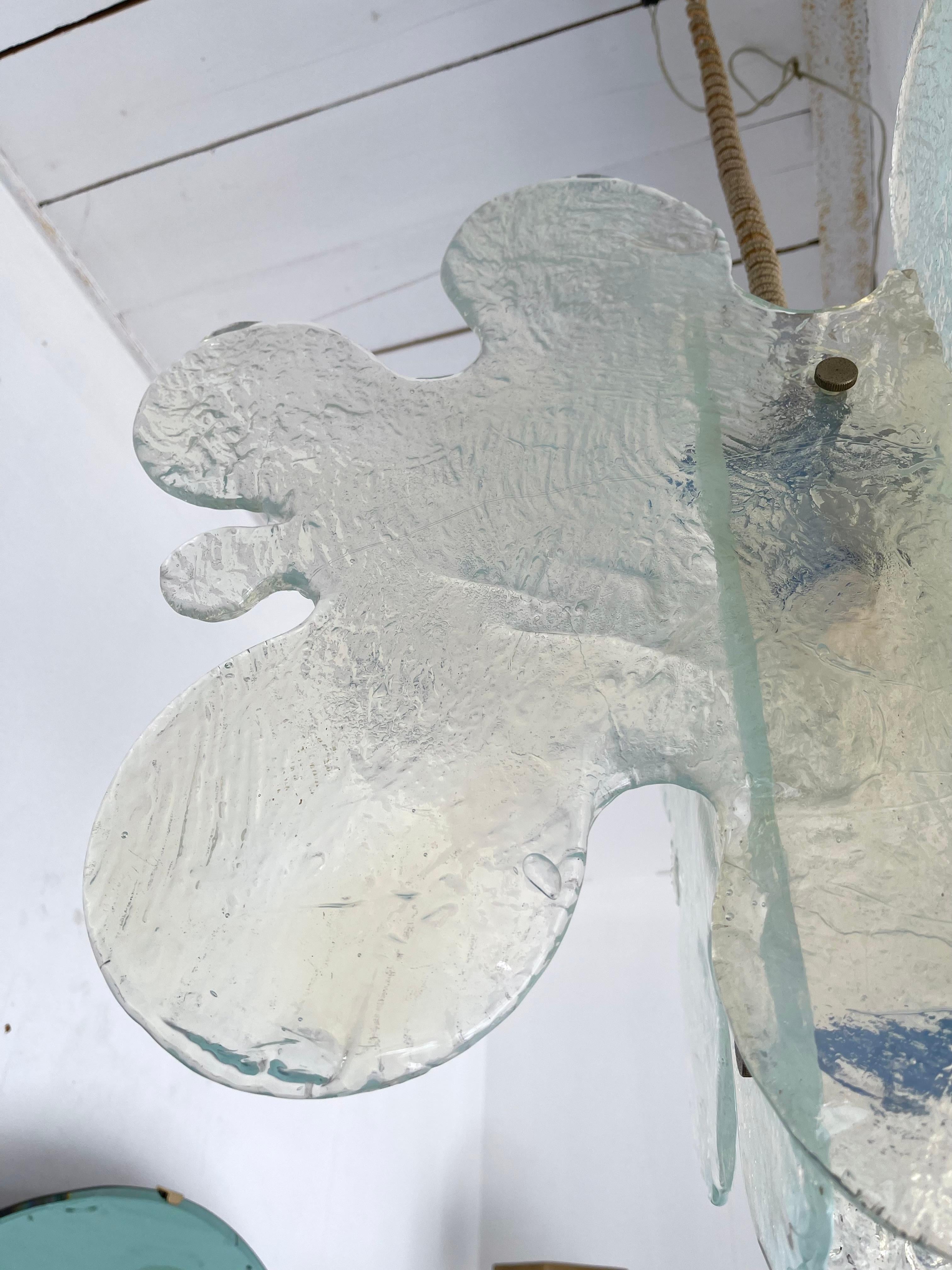 Murano Glass Cloud Pendant Light by Mazzega, Italy, 1970s 4