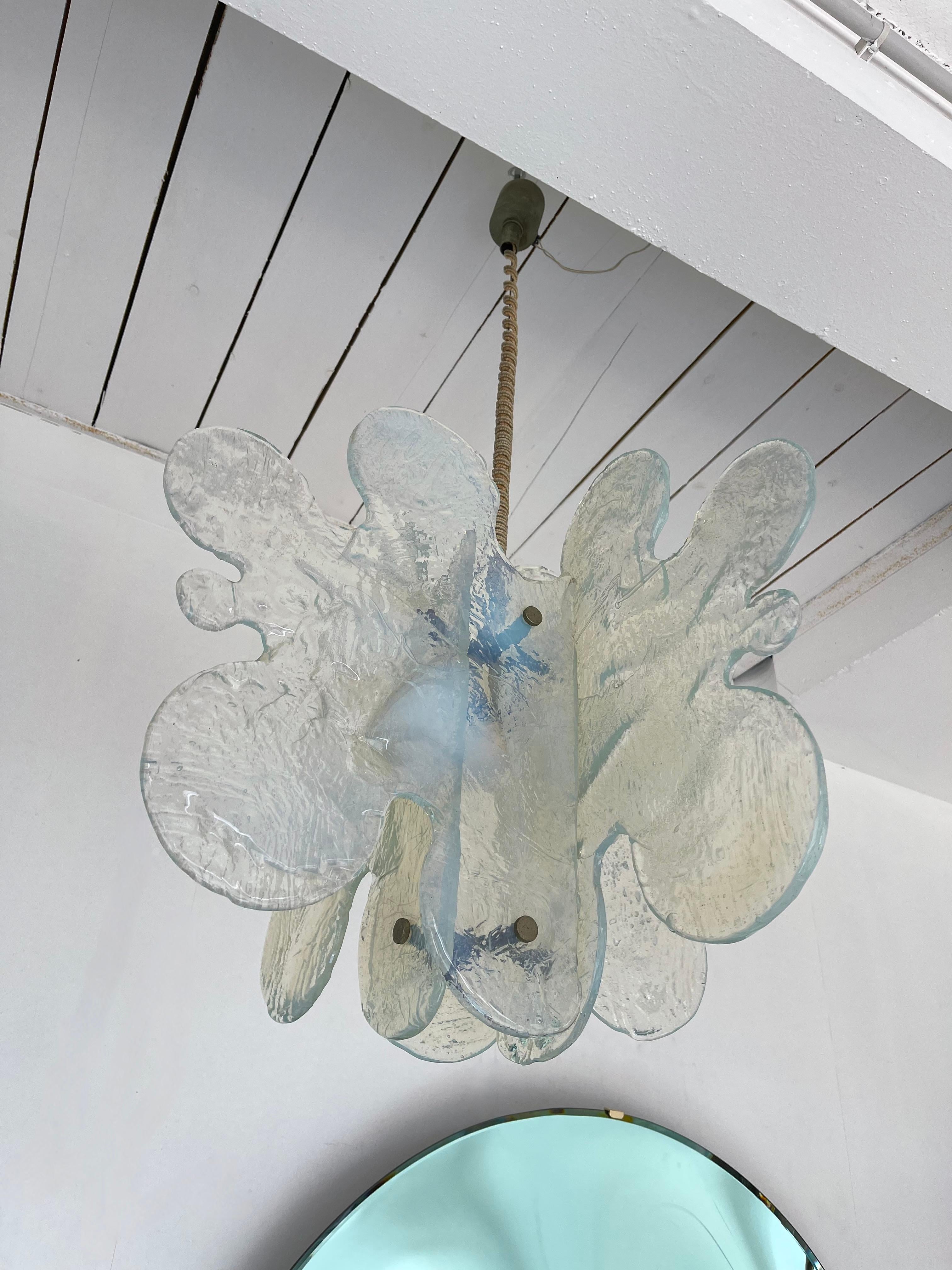 Murano Glass Cloud Pendant Light by Mazzega, Italy, 1970s 5