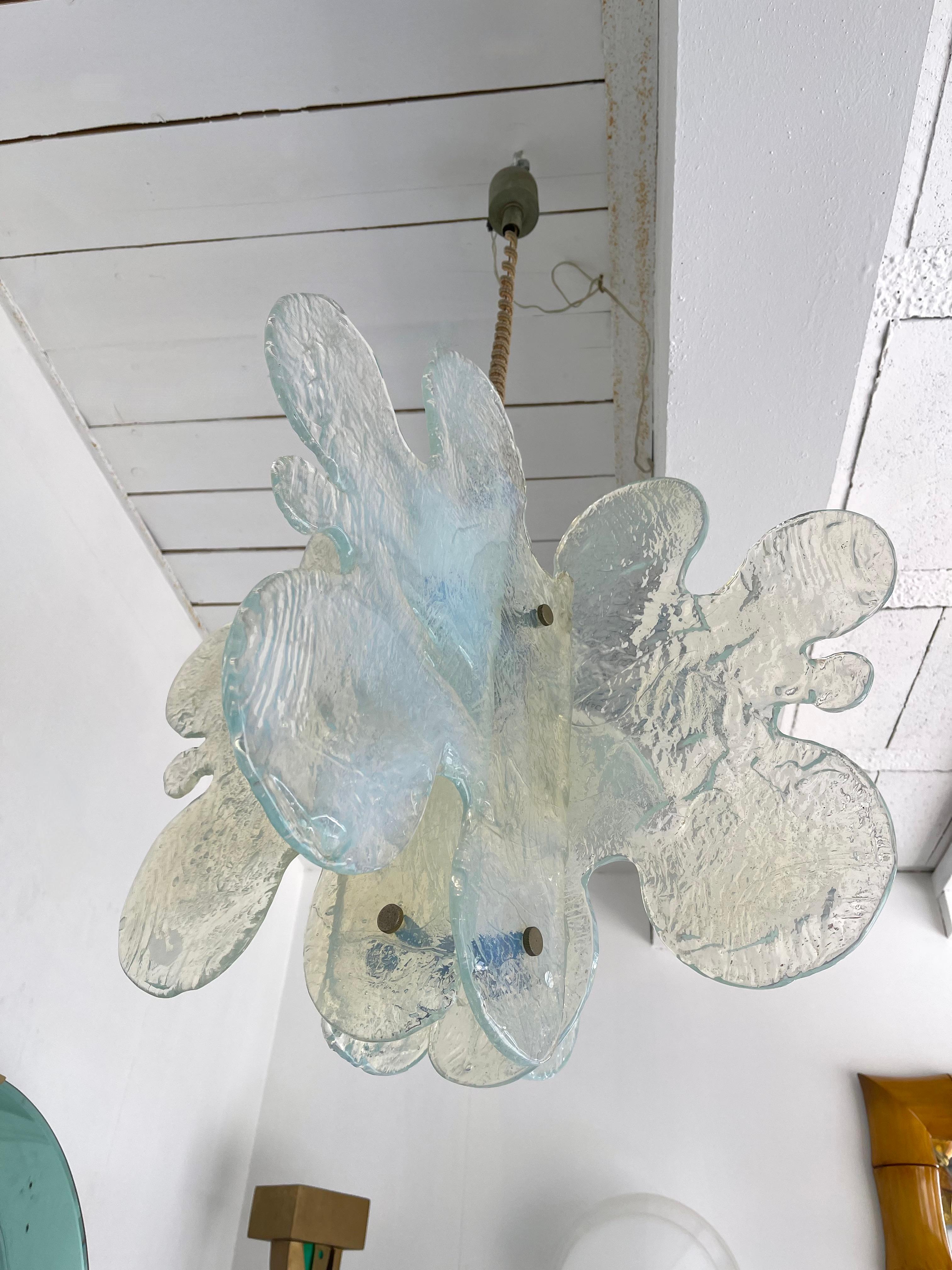 Murano Glass Cloud Pendant Light by Mazzega, Italy, 1970s 6