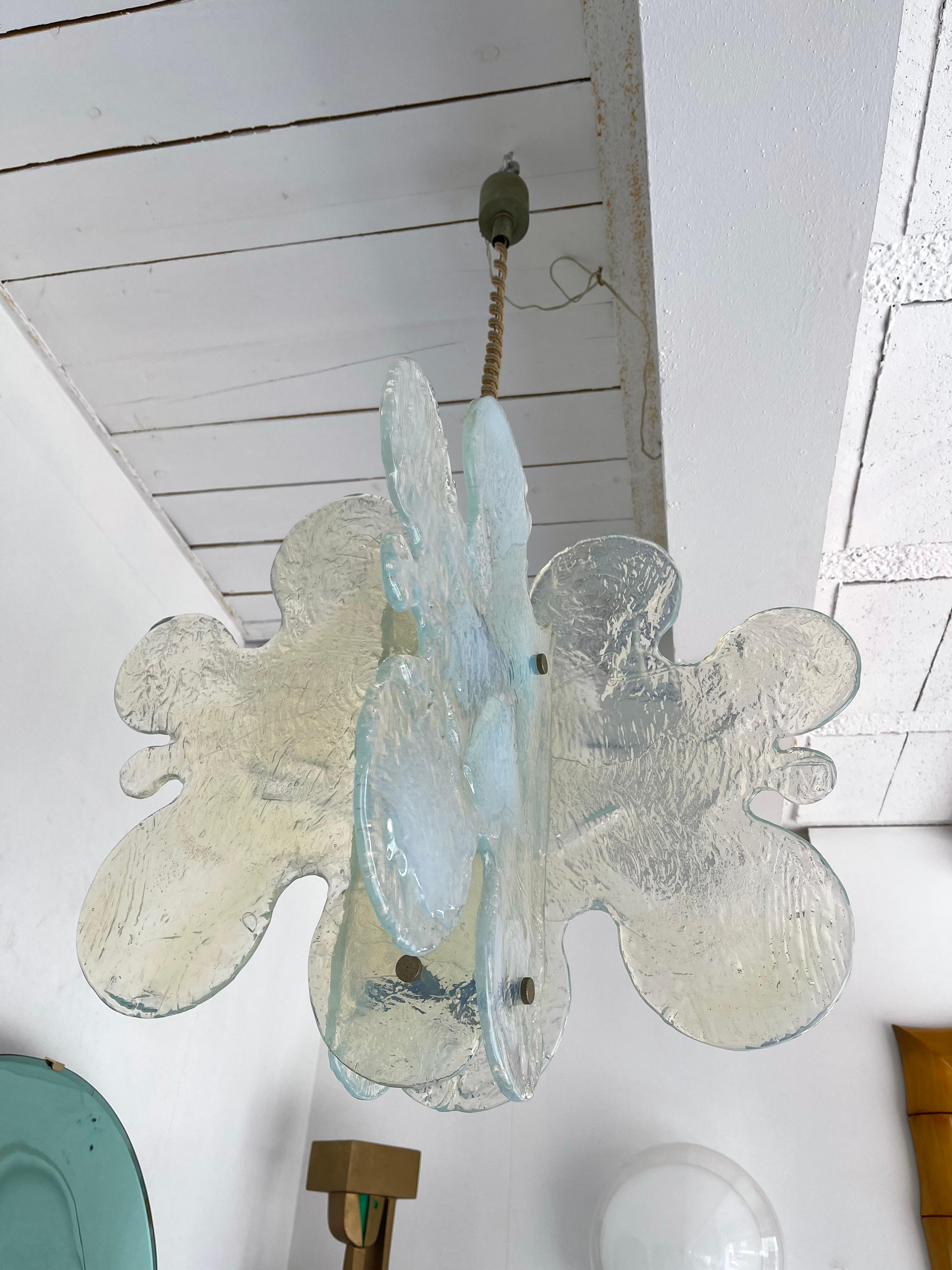 Murano Glass Cloud Pendant Light by Mazzega, Italy, 1970s 8
