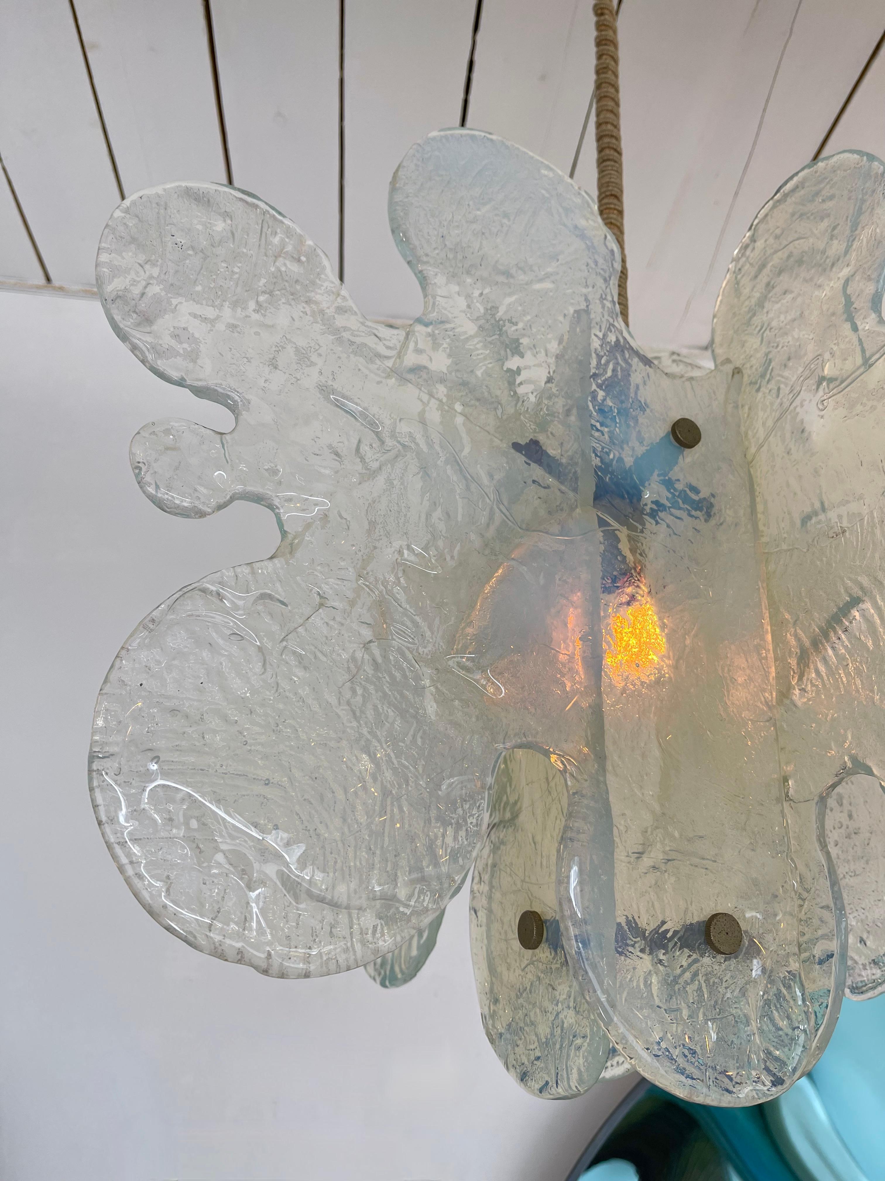 Space Age Murano Glass Cloud Pendant Light by Mazzega, Italy, 1970s