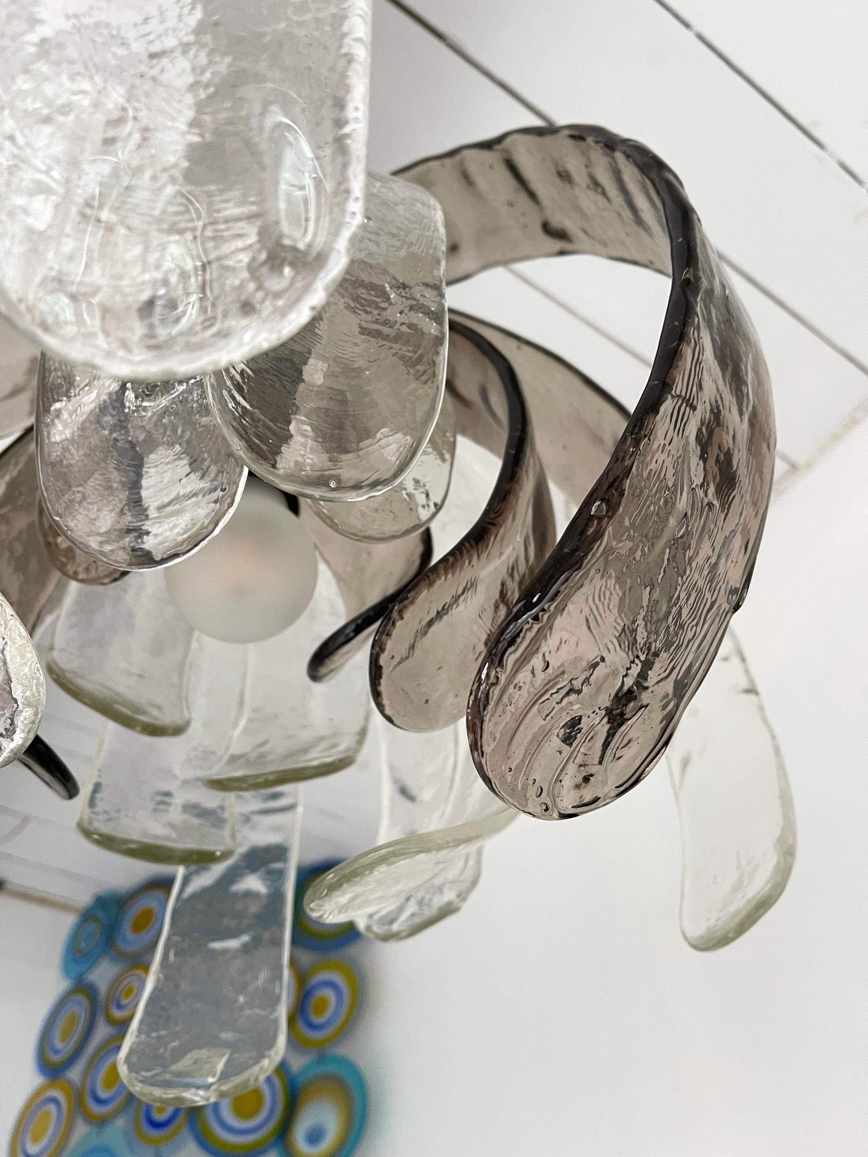 Space Age Murano Glass Artichoke Pendant Light by Carlo Nason for Mazzega, Italy, 1970s