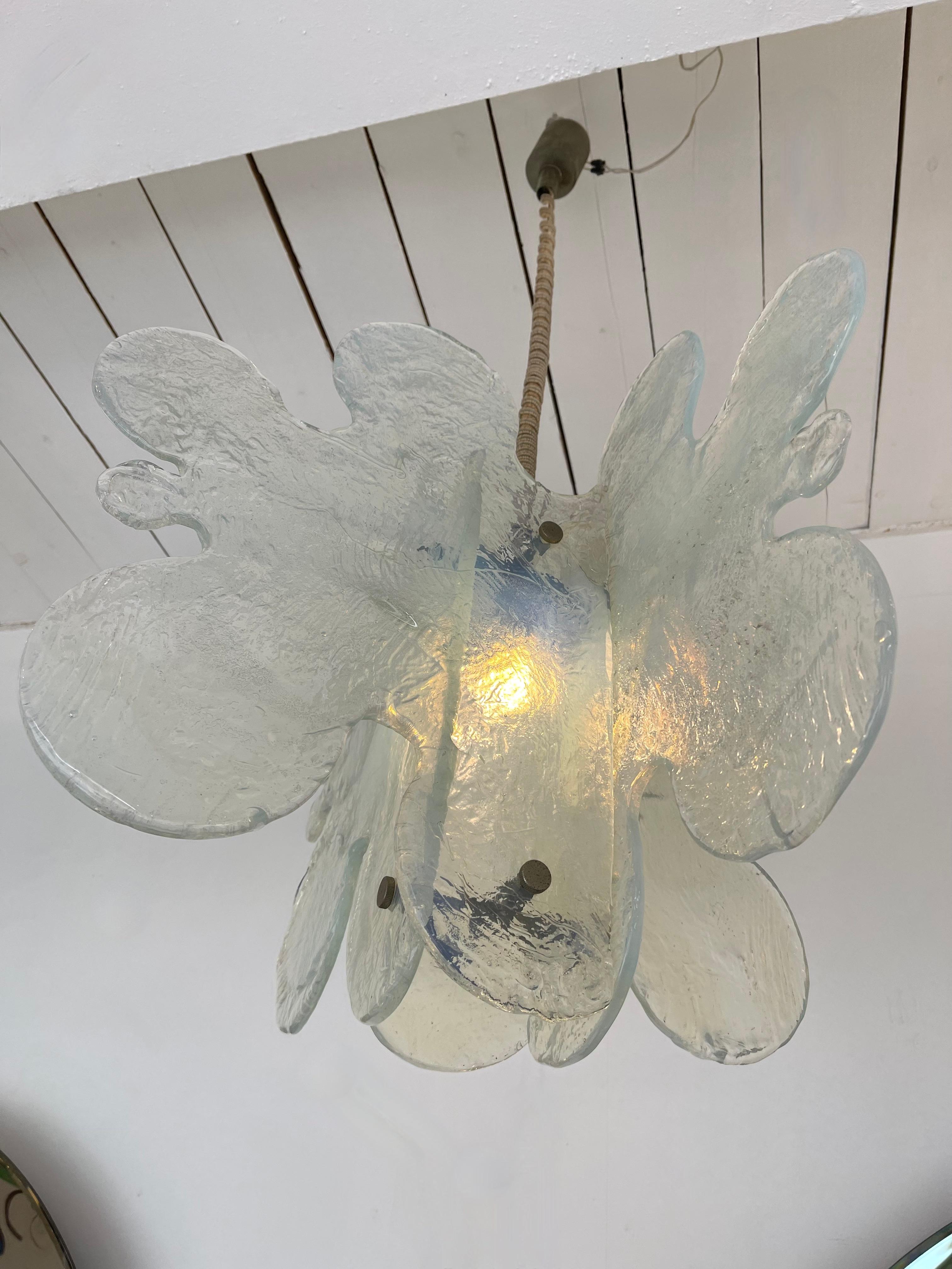 Italian Murano Glass Cloud Pendant Light by Mazzega, Italy, 1970s