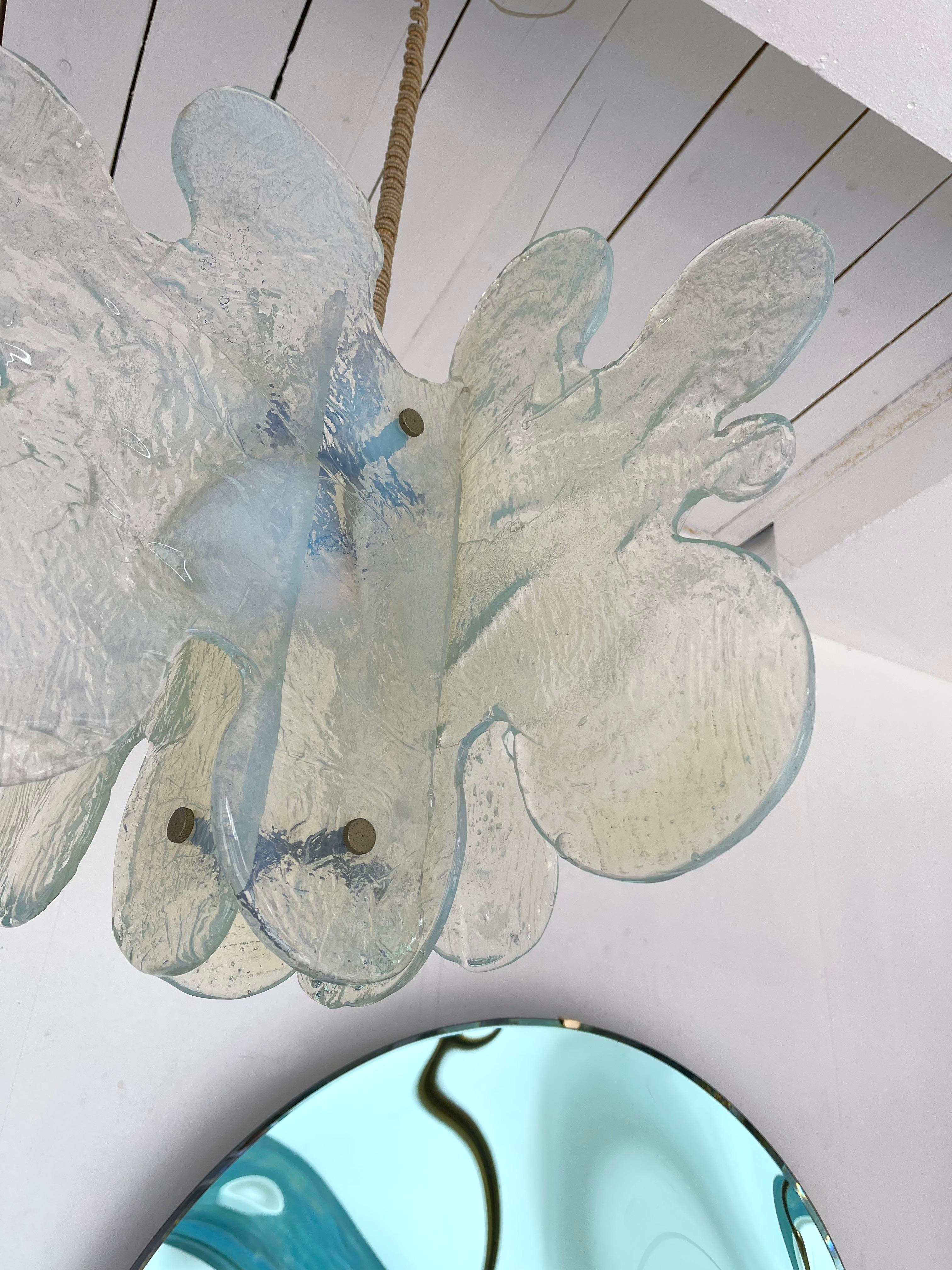 Murano Glass Cloud Pendant Light by Mazzega, Italy, 1970s 2