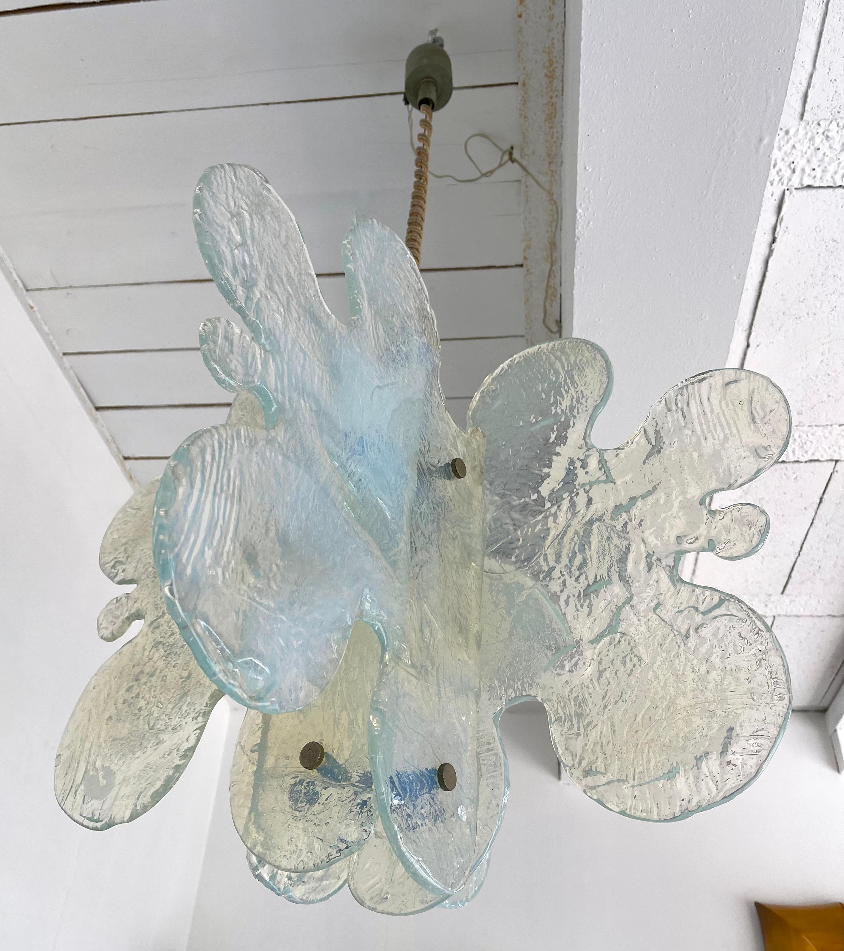 Murano Glass Cloud Pendant Light by Mazzega, Italy, 1970s 3