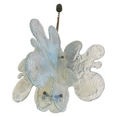 Murano Glas Wolke Pendelleuchte von Mazzega, Italien, 1970er Jahre