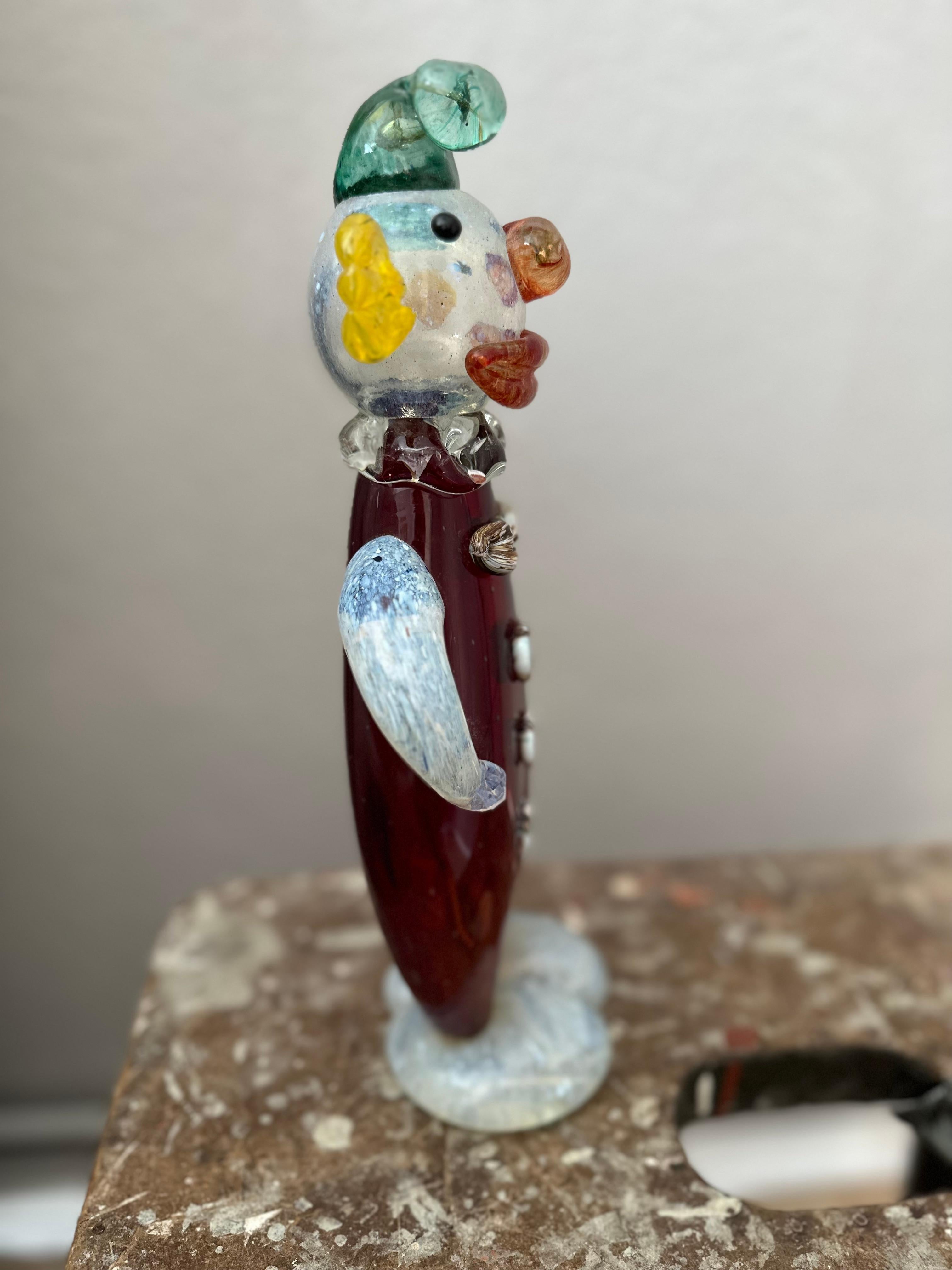 Mid-Century Modern Murano Glass Clown  For Sale