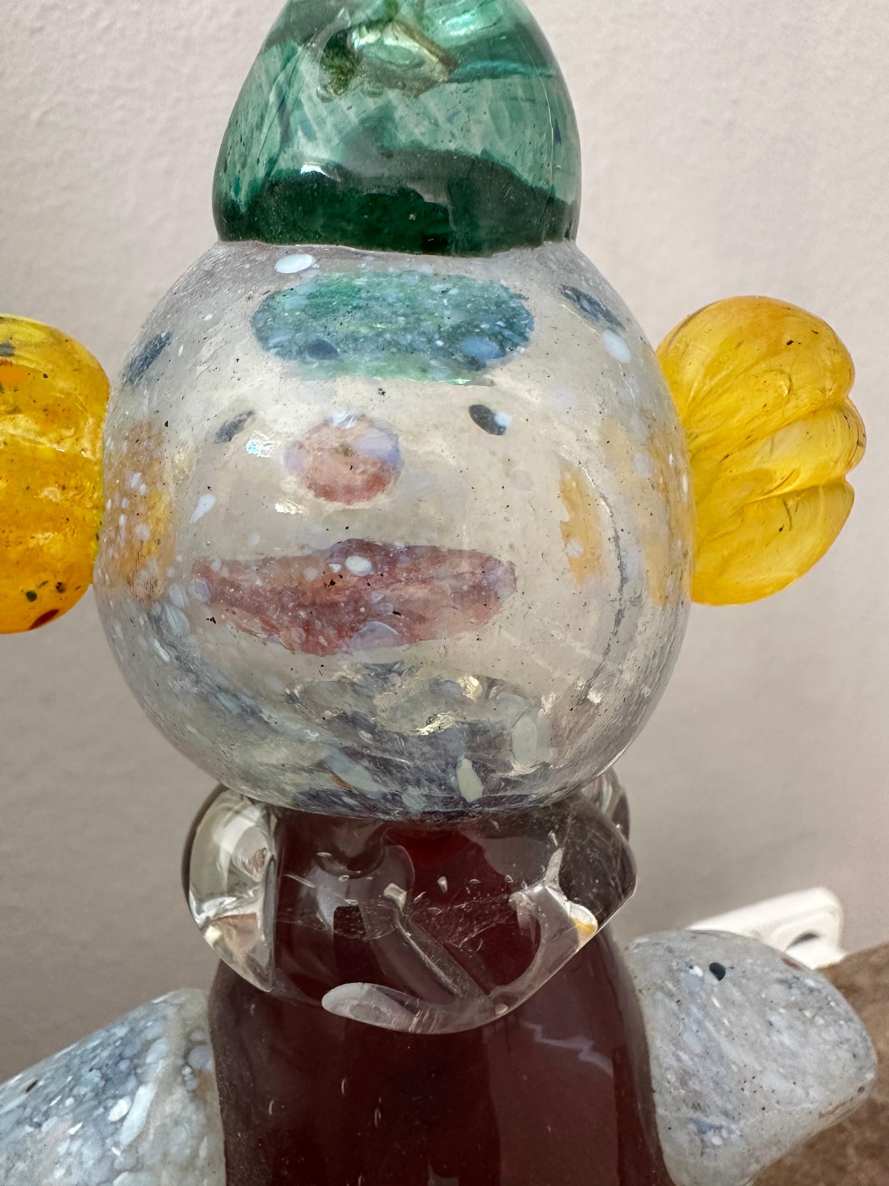 Late 20th Century Murano Glass Clown  For Sale