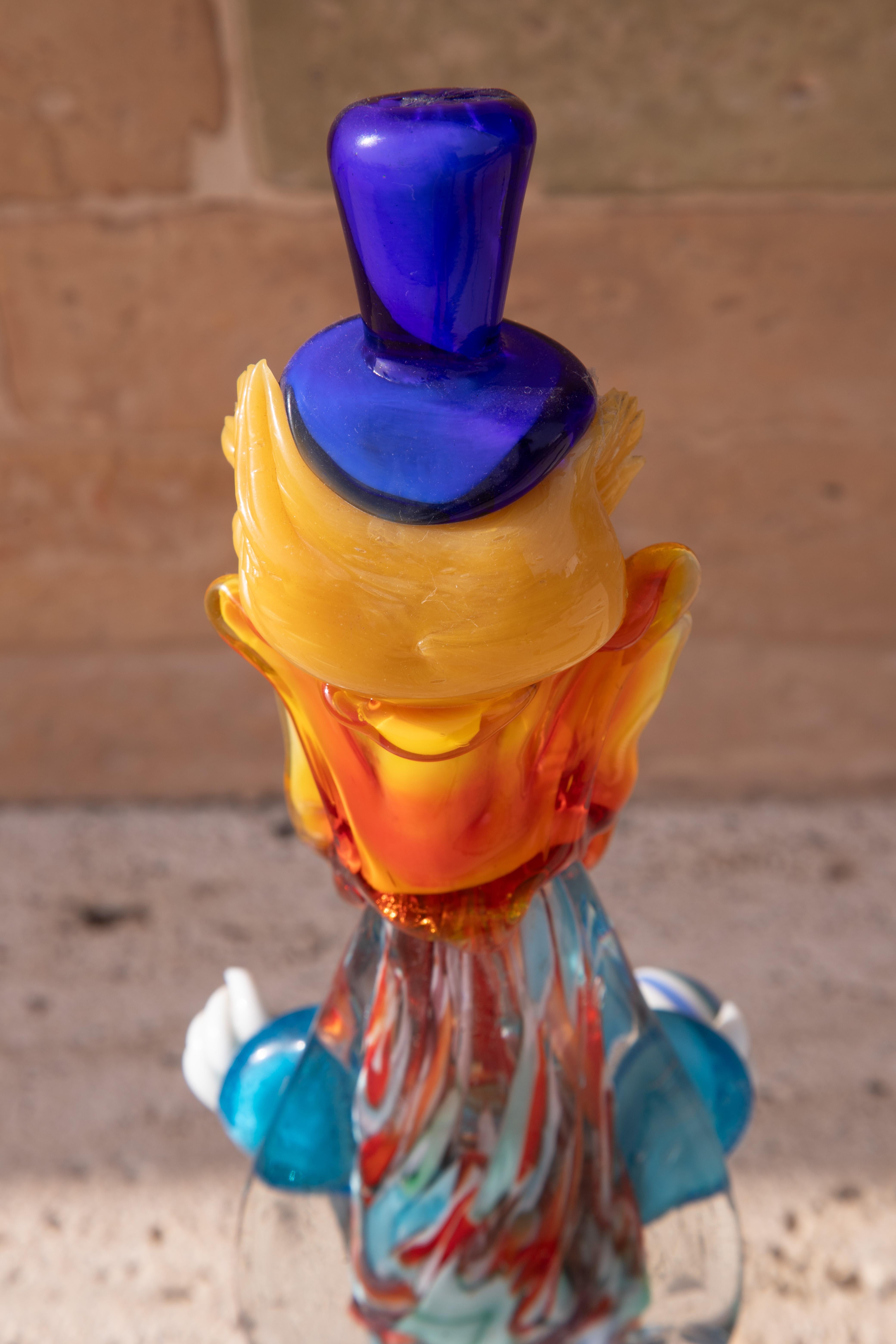 Mid-20th Century Murano Glass Clown Italy, 1950s For Sale