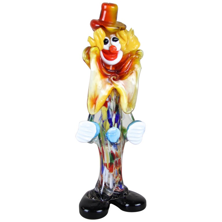 Murano Glass Clown, Italy, circa 1950 For Sale at 1stDibs