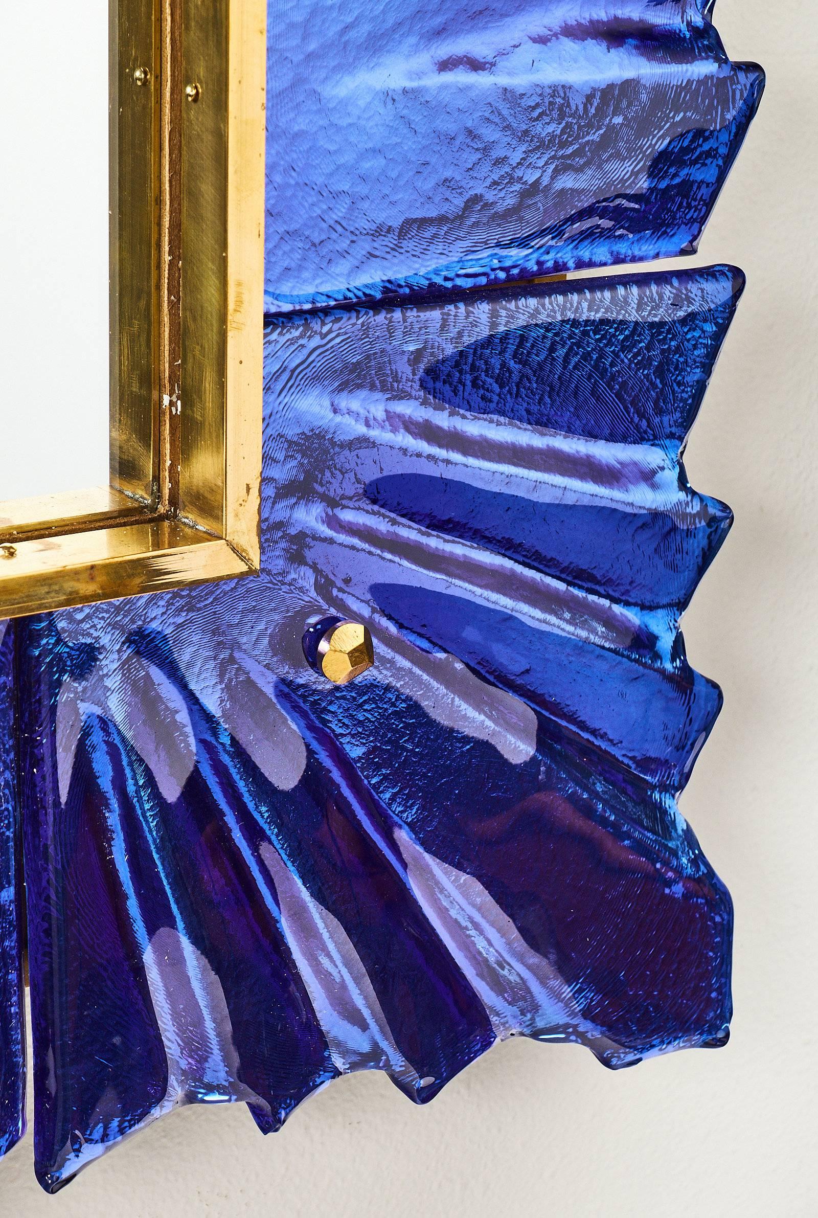 Murano Glas Kobaltblaue Spiegel im Angebot 4