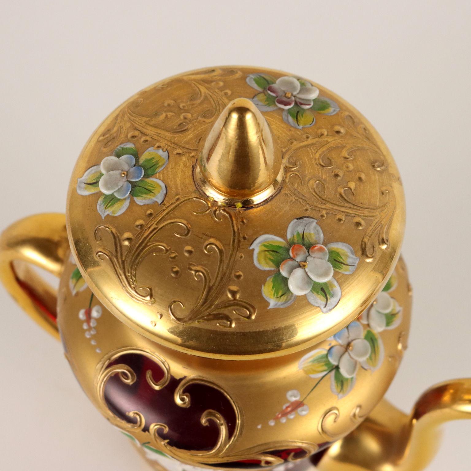 Italian Murano Glass Coffee Service, 20th Century