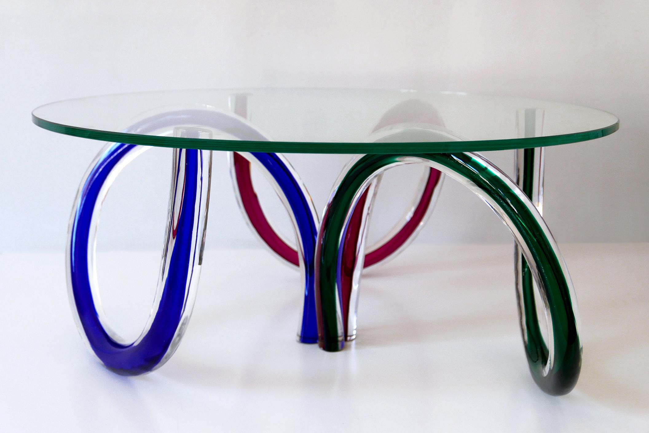 roche bobois glass coffee table