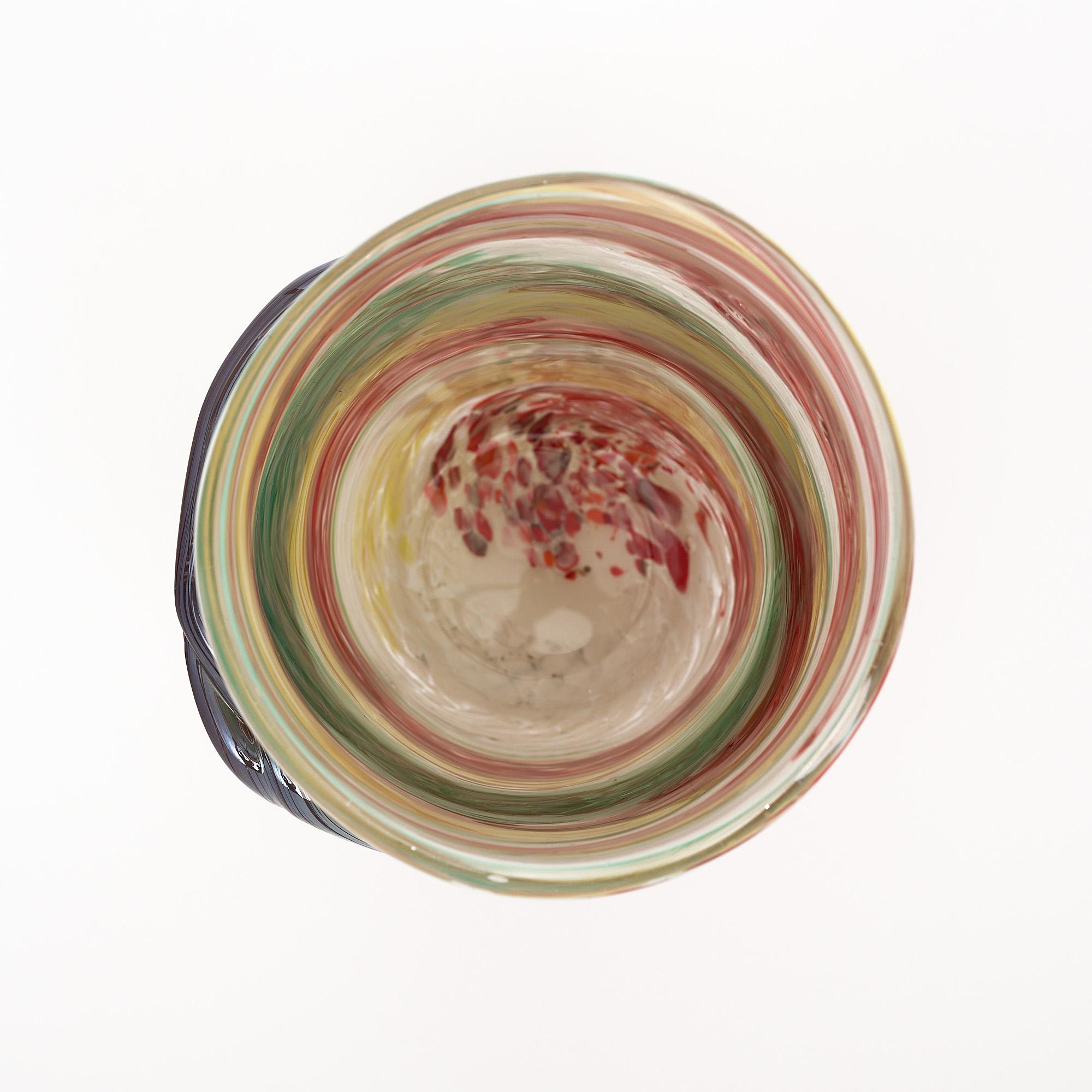 Vaso colorato in vetro di Murano in vendita 1