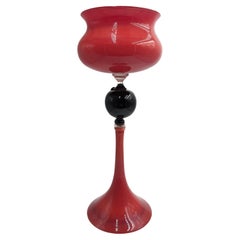 Murano Glass Compote in Red by Andrea Zilio