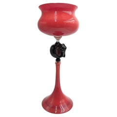 Murano Glass Compote in Red by Andrea Zilio