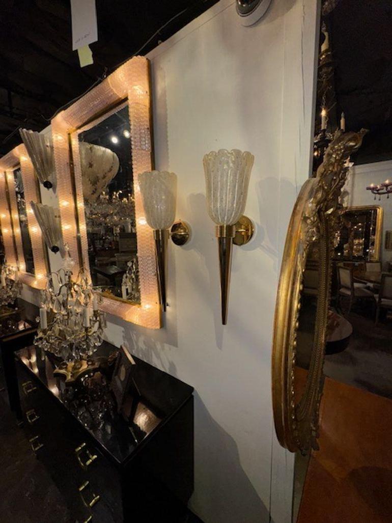 Murano Glass Cone Form Sconces For Sale 1
