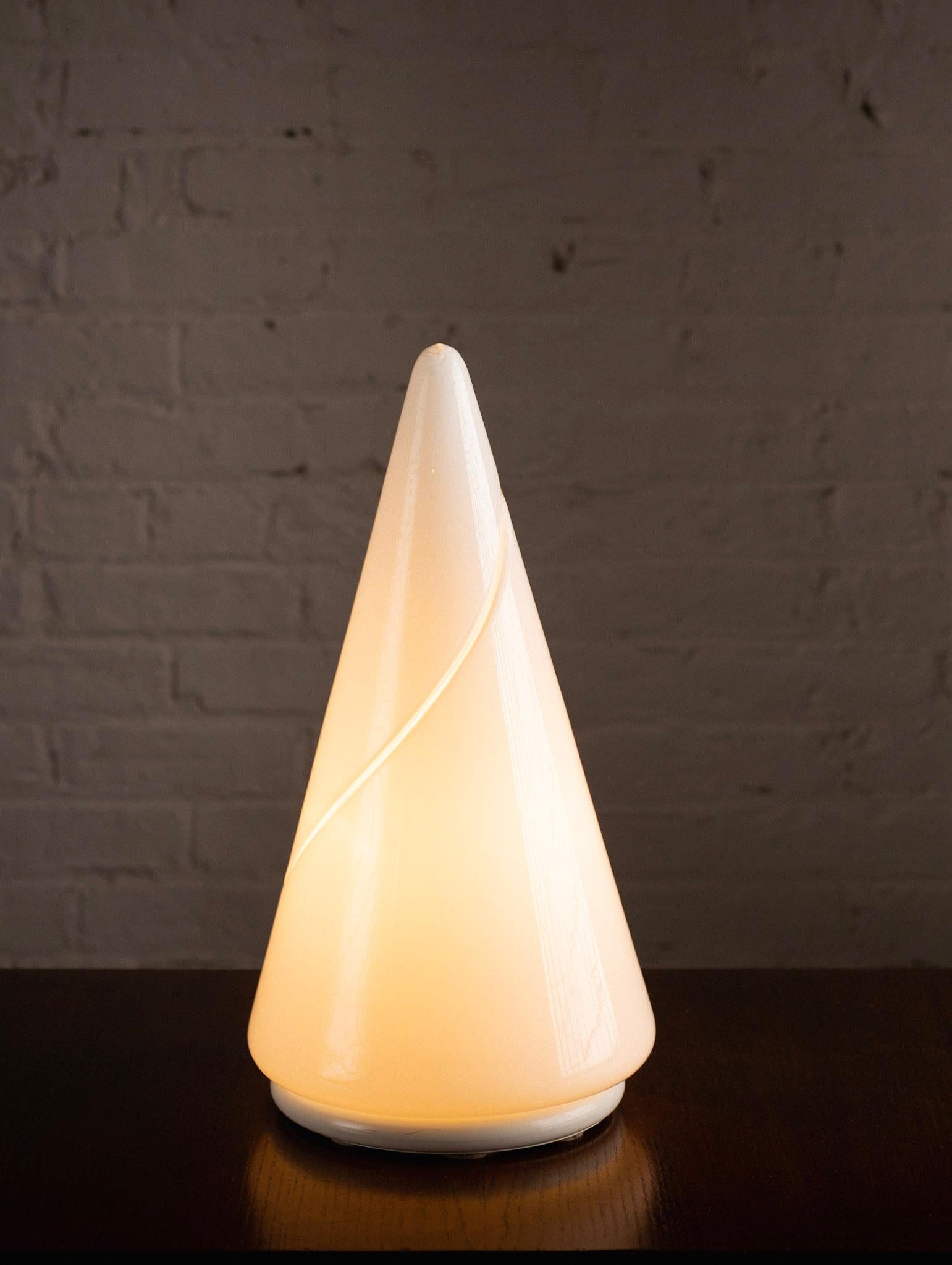 20th Century Murano Glass Cone Lamp by Res De Majo, for De Majo Luce For Sale
