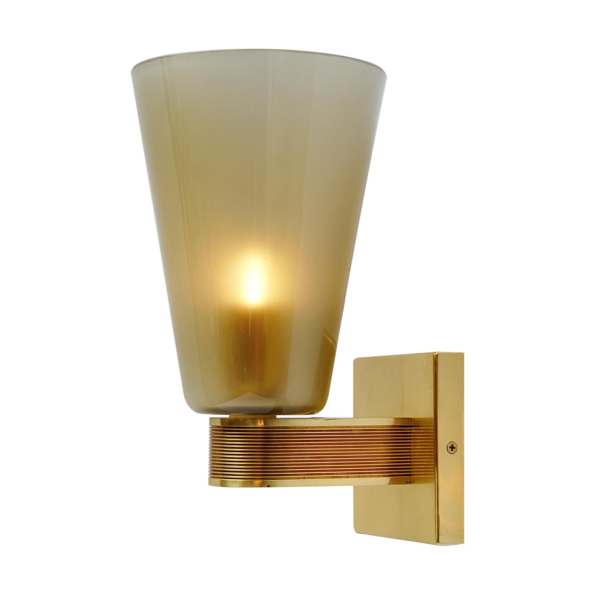 Modern Murano Glass Cone Sconces For Sale