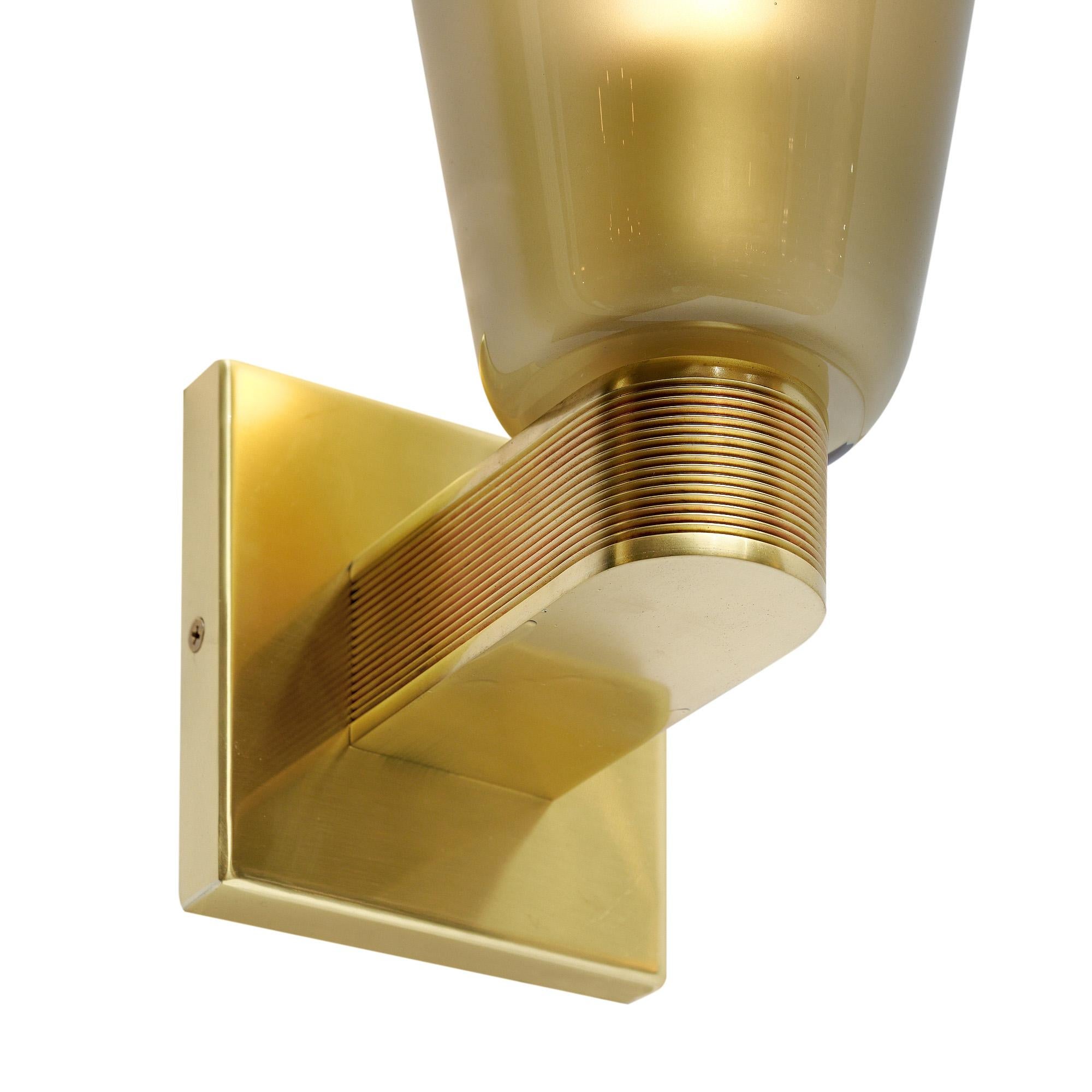 Contemporary Murano Glass Cone Sconces For Sale