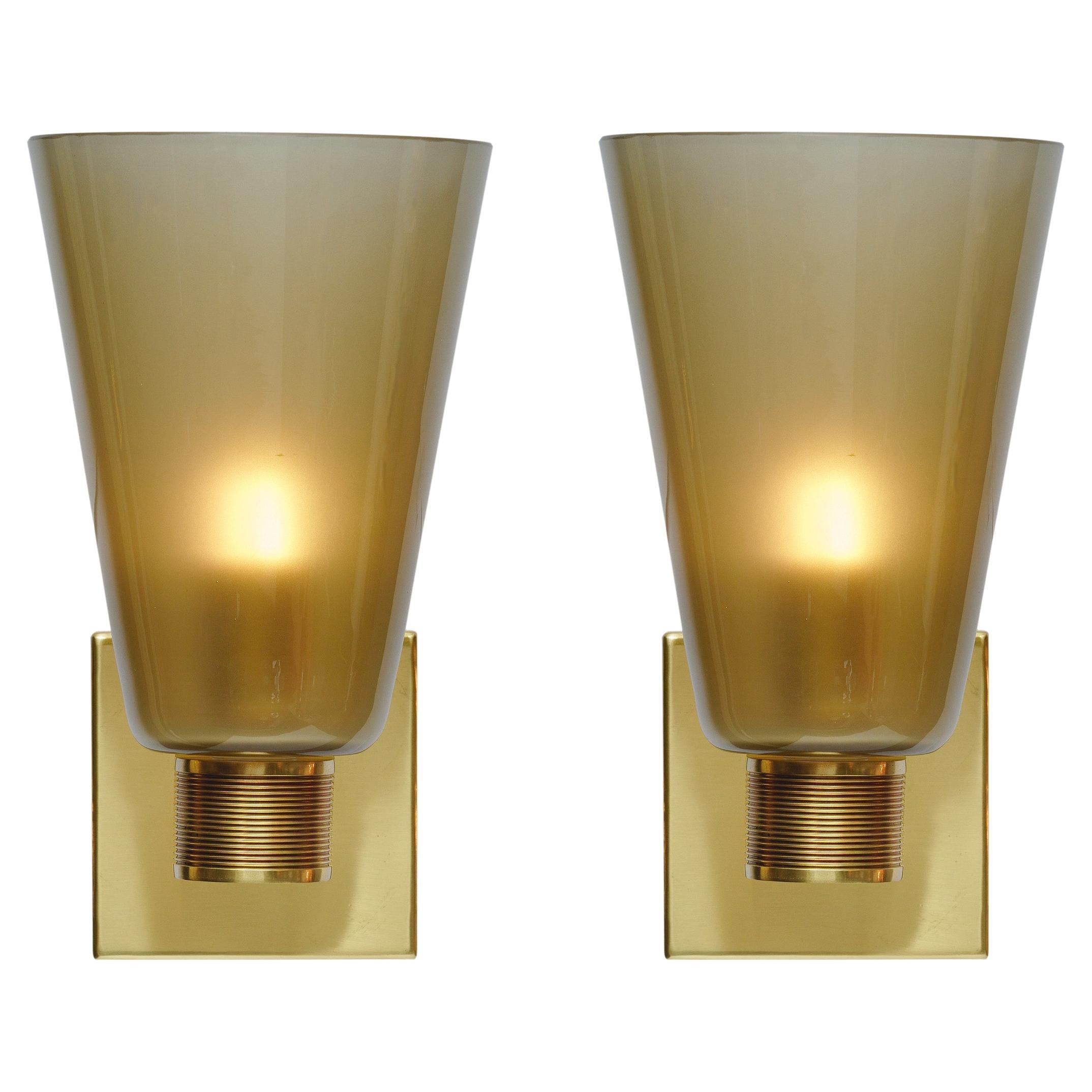 Murano Glass Cone Sconces