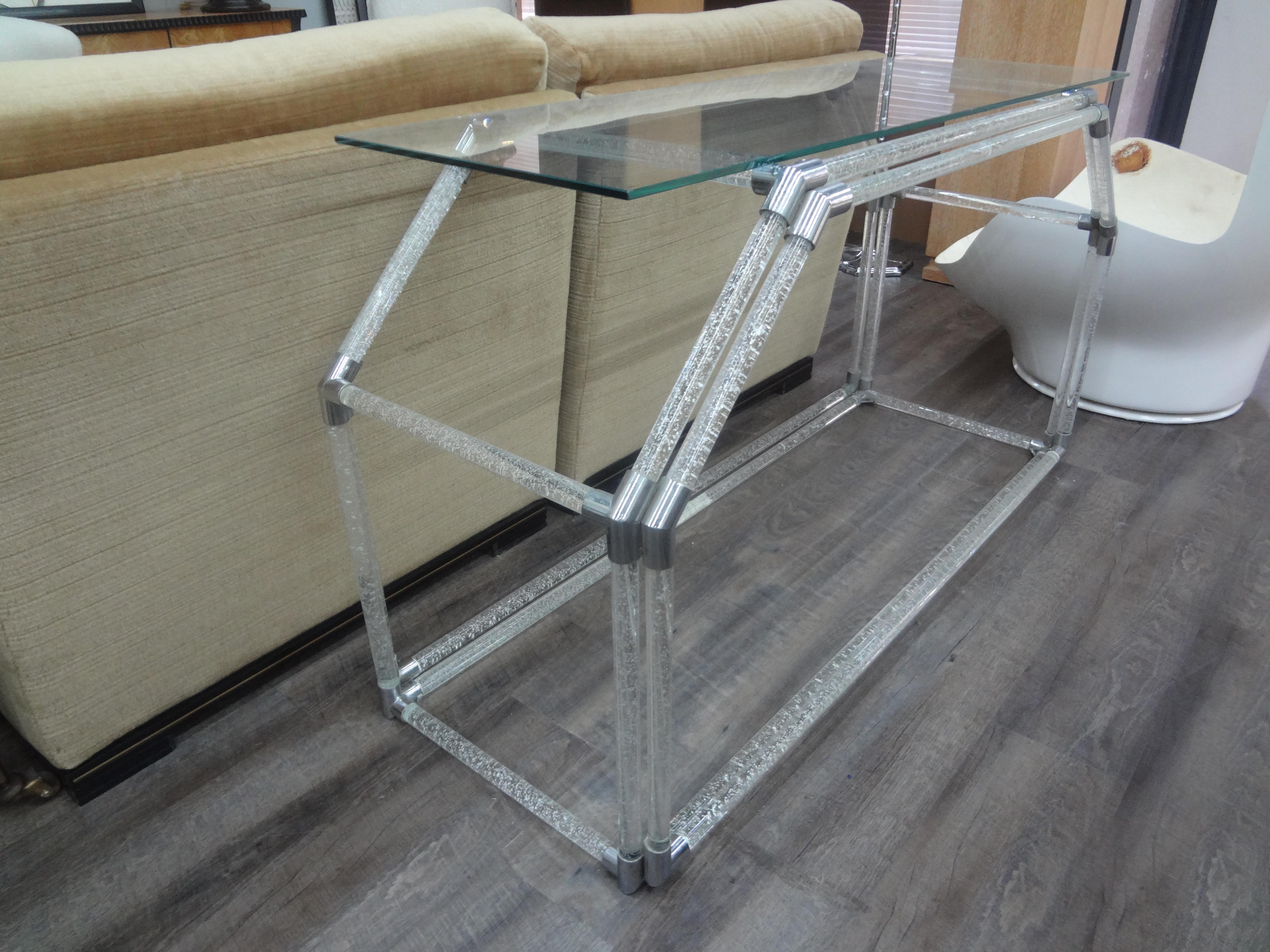 Mid-Century Modern Murano Glass Console Table By Seguso For Sale