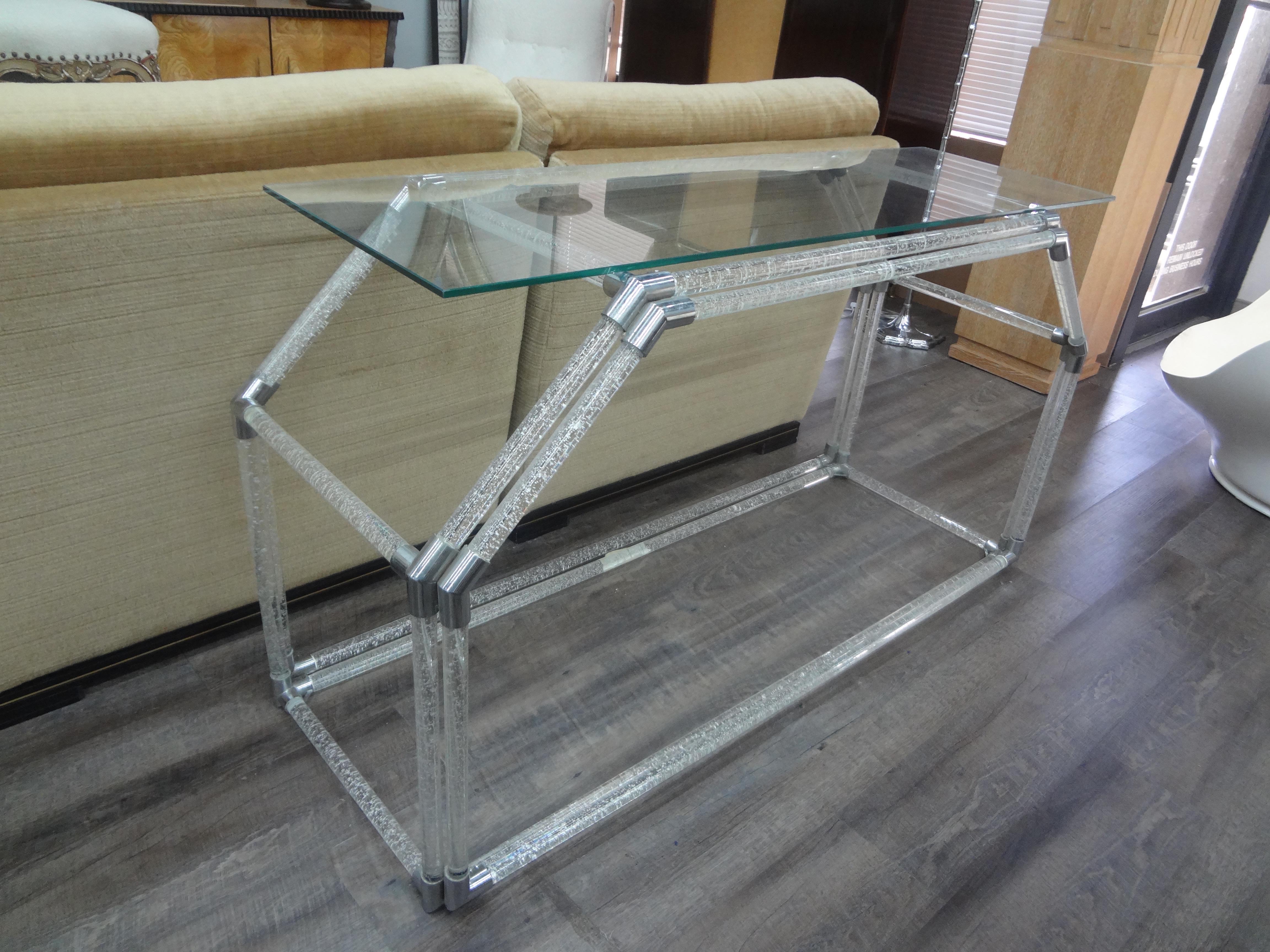 Late 20th Century Murano Glass Console Table By Seguso For Sale