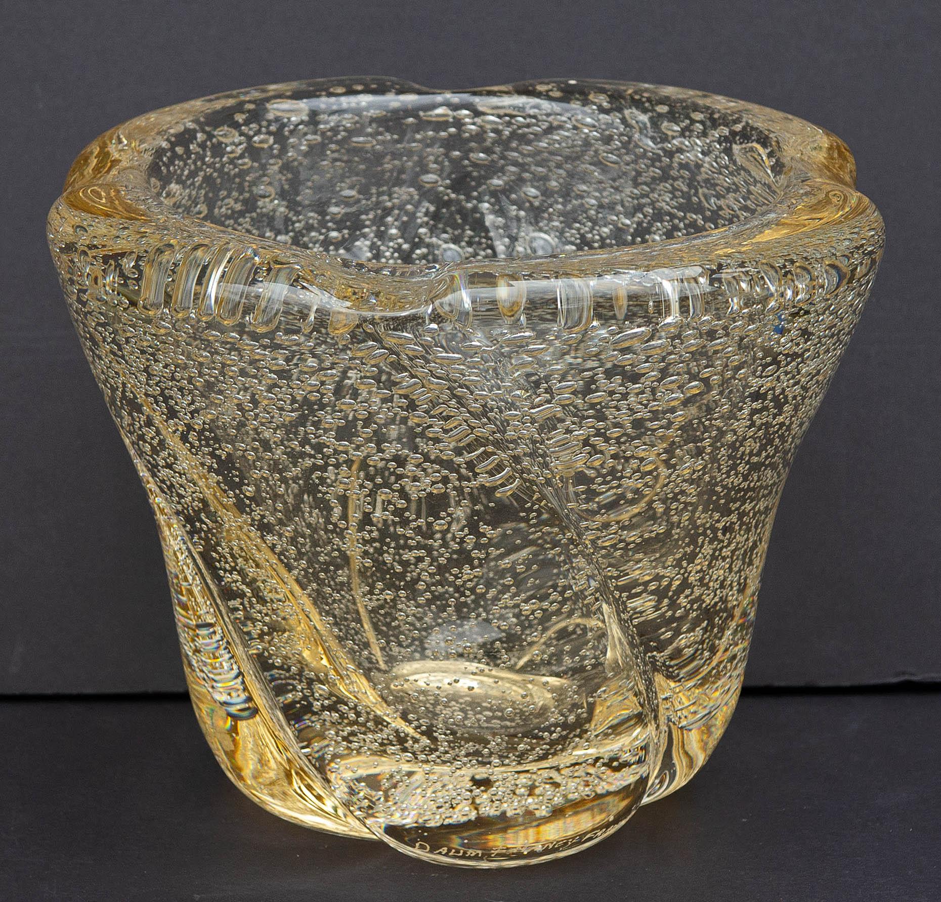 Murano Glas Kontrollierte Blase Vase Venezianisch Mitte des Jahrhunderts (Handgefertigt) im Angebot