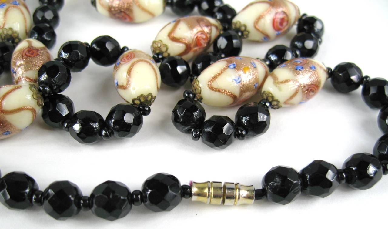 italian glass beads necklace