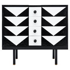 Mid-Century Modern Chest of Drawers, Murano Glass & Steel, Italy, 1960