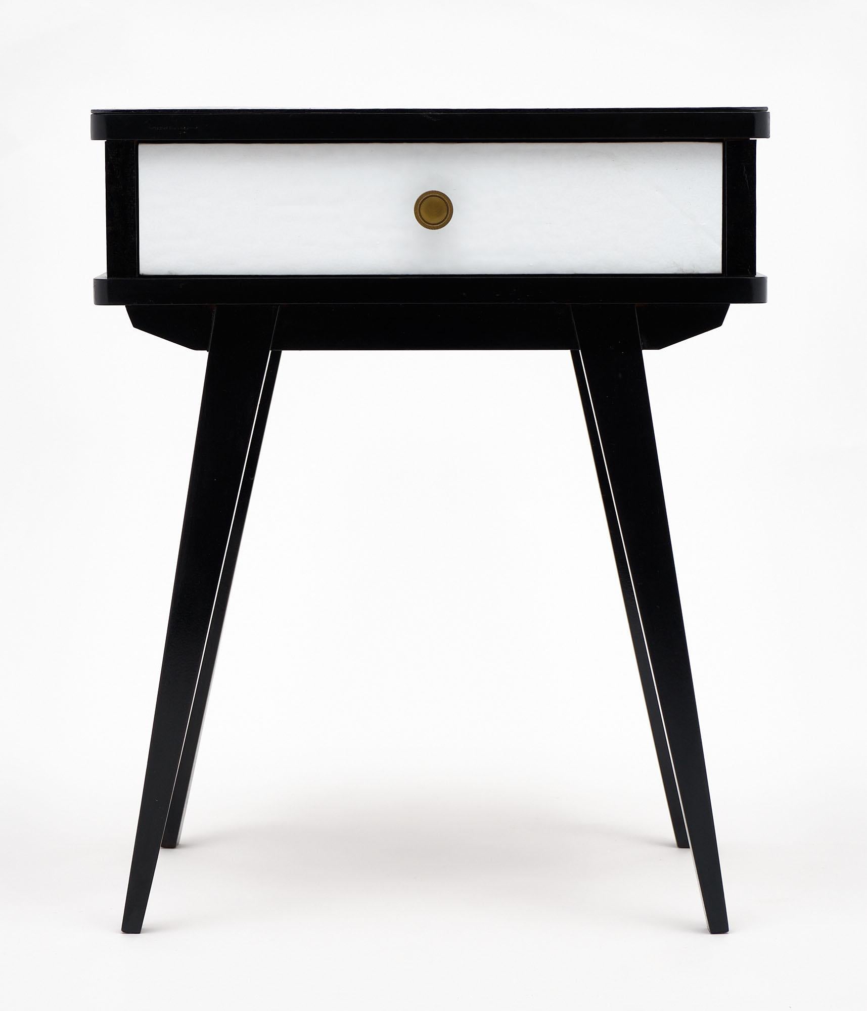 Ebonized Murano Glass Covered Side Tables For Sale