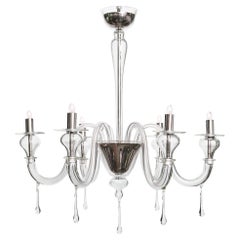 Murano Glass Cristallo Puro Chandelier, Modern Design, Italy, 2010