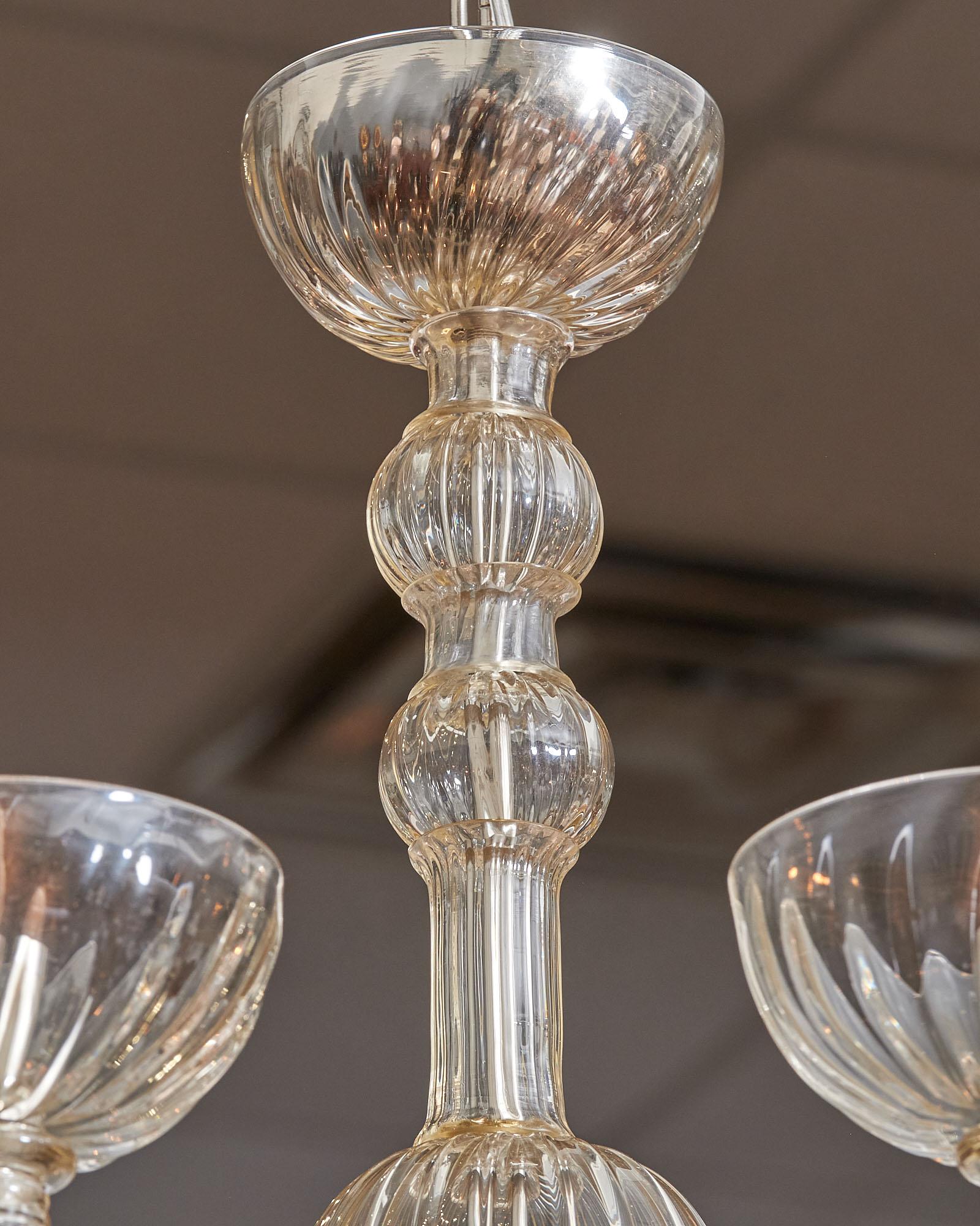 Murano Glass Cristalo Antico Chandelier In New Condition For Sale In Austin, TX