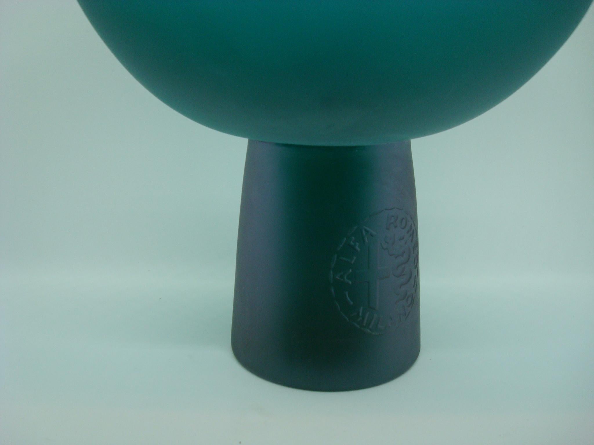 Italian Murano Glass Vase Cup Alfa Romeo by Flavio Poli for Seguso For Sale 1
