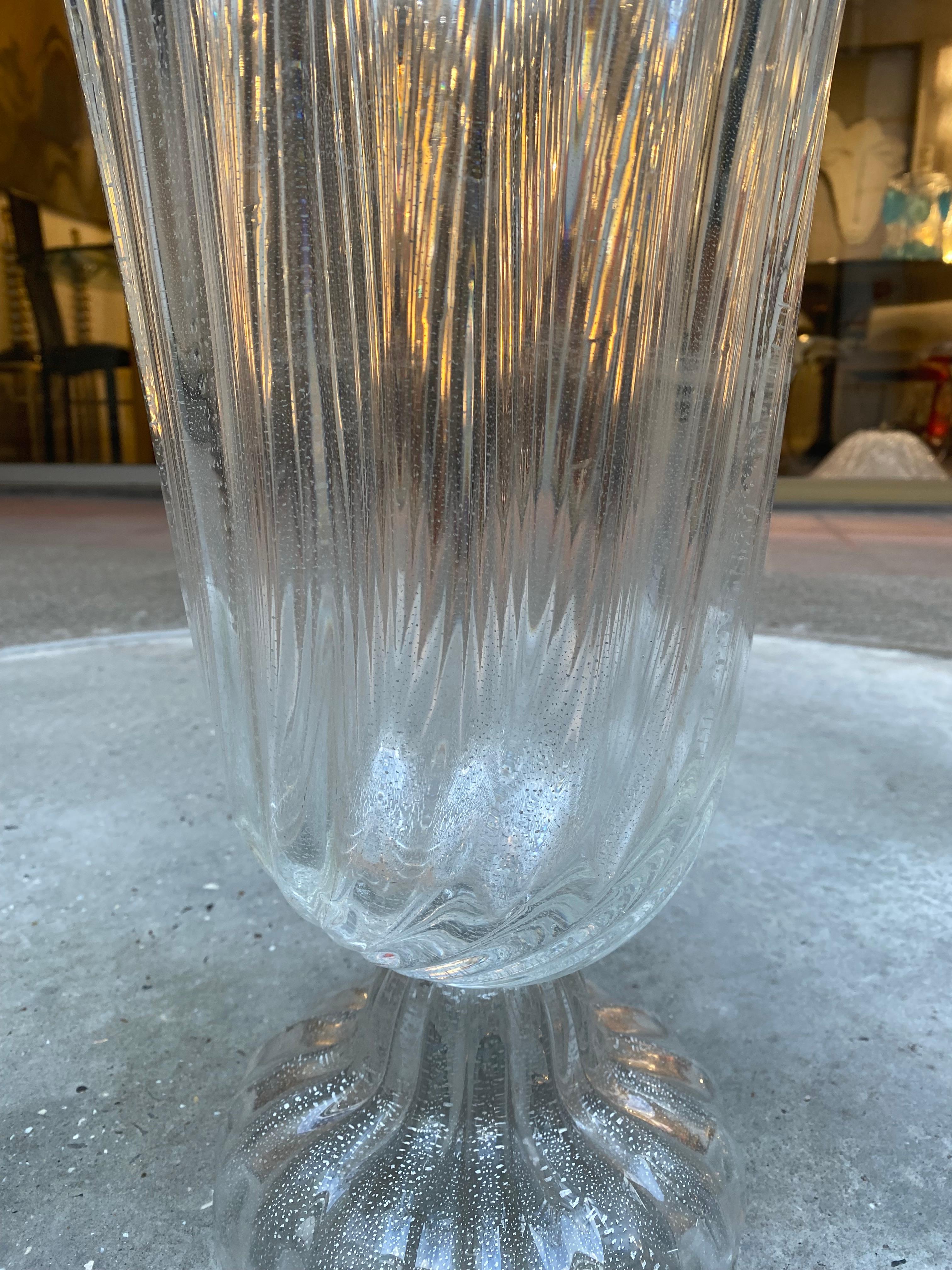 Murano Glass Cup White / Transparent, circa 1970 3