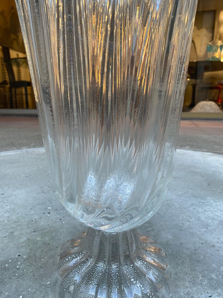 Murano Glass Cup White / Transparent, circa 1970 For Sale at 1stDibs