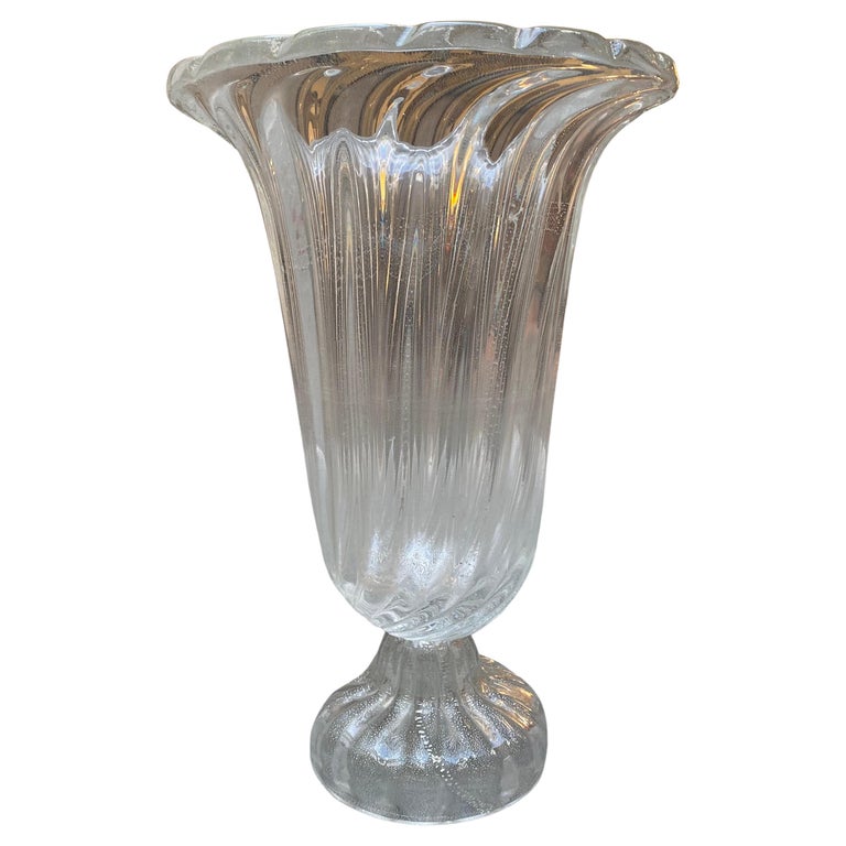 Murano Glass Cup White / Transparent, circa 1970 For Sale at 1stDibs