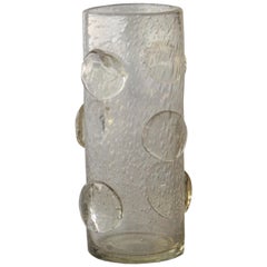 Murano Glass Cylindrical Vase, Italy, 1950