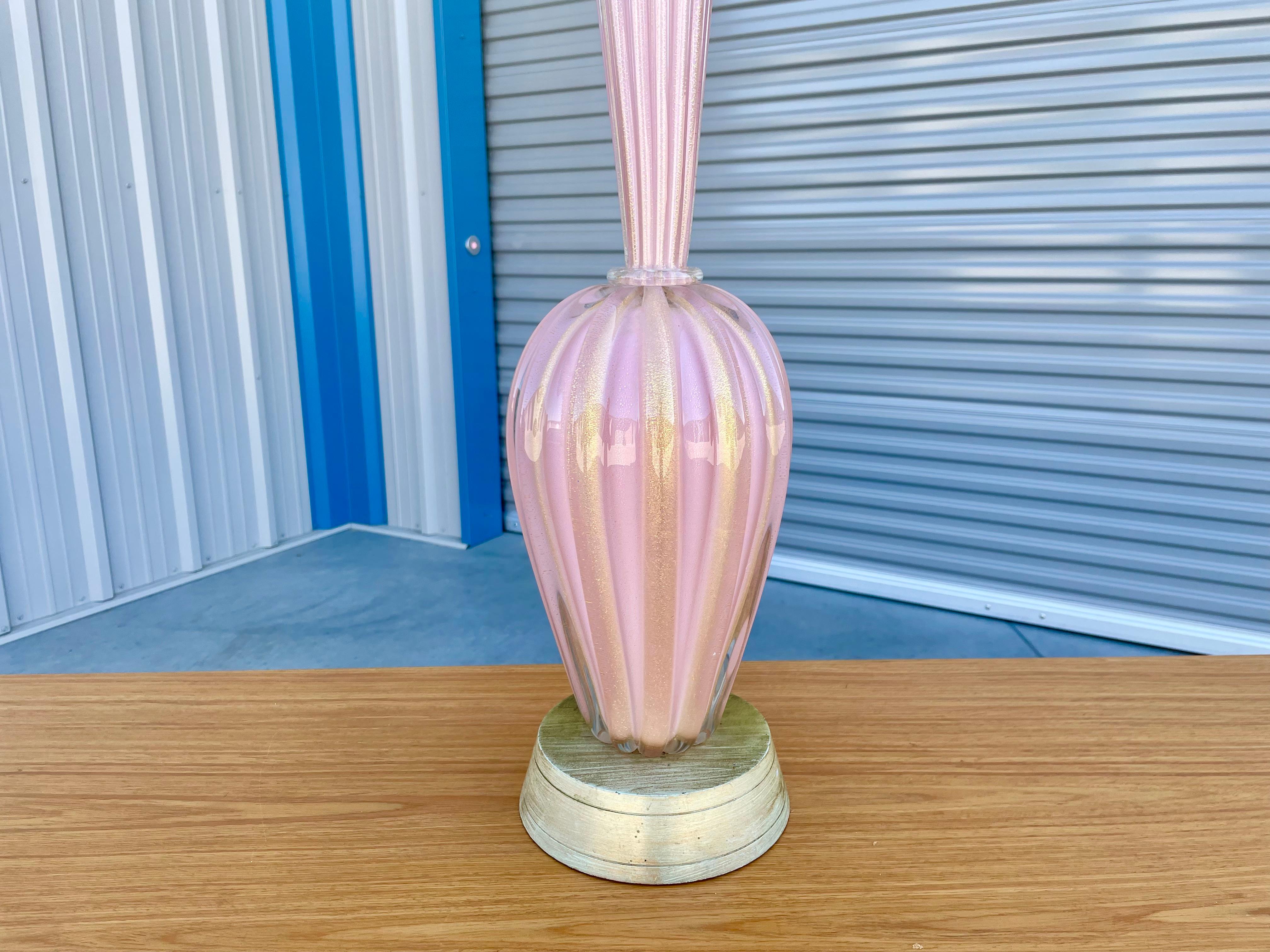 Mid-20th Century Murano Glass Desk Lamp For Sale