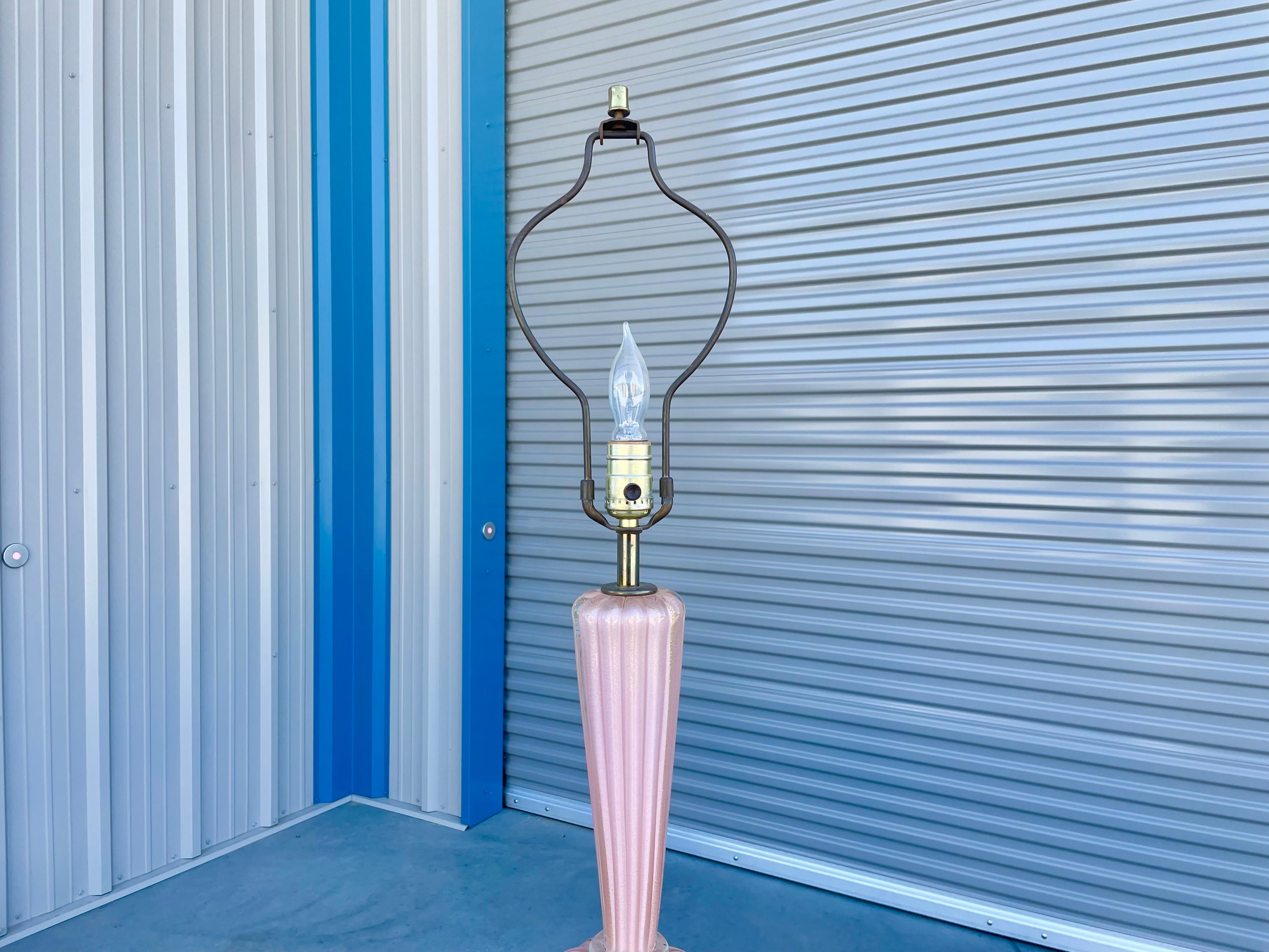 Murano Glass Desk Lamp For Sale 1