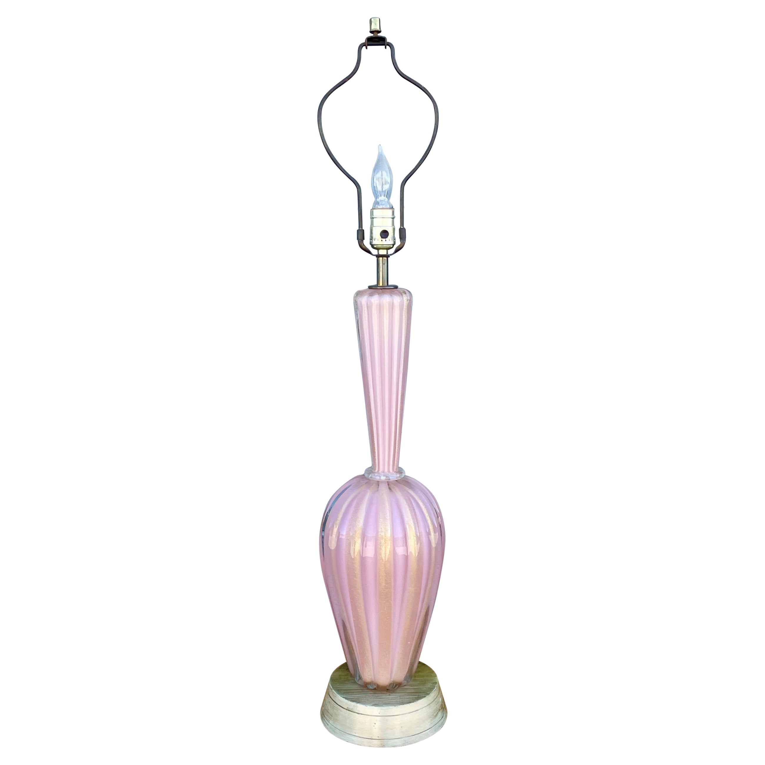 Lampe de bureau en verre de Murano