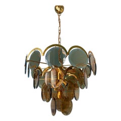 Murano Glass Disc Chandelier by Gino Vistosi, 1970