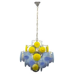 Murano Glass Disc Chandelier by Vistosi, Italy, circa 1960s