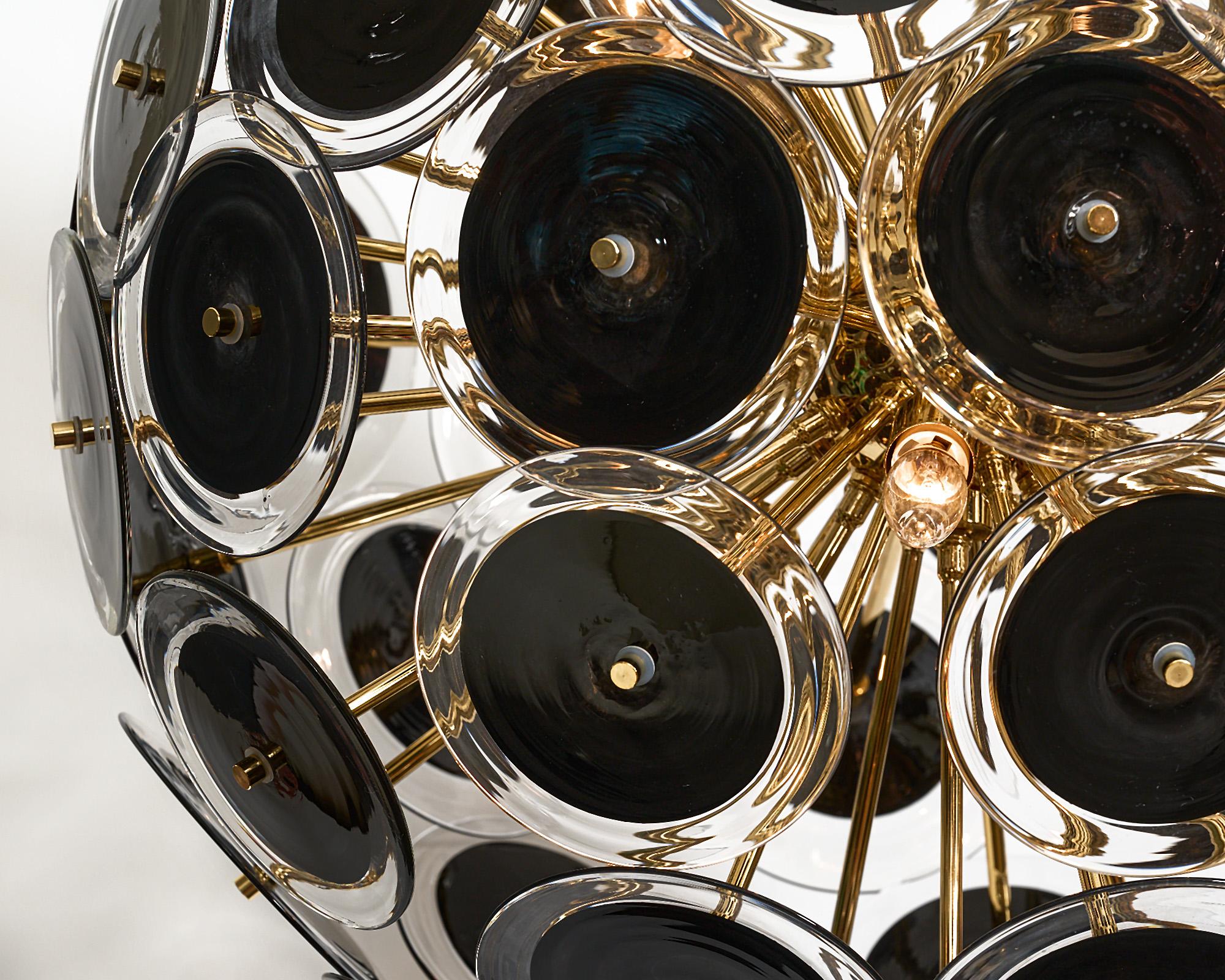 Muranoglasscheiben-Sputnik-Kronleuchter im Zustand „Neu“ im Angebot in Austin, TX