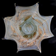 Murano-Glasschale, berühmtes "Sternennacht"-Design von Fratelli Toso