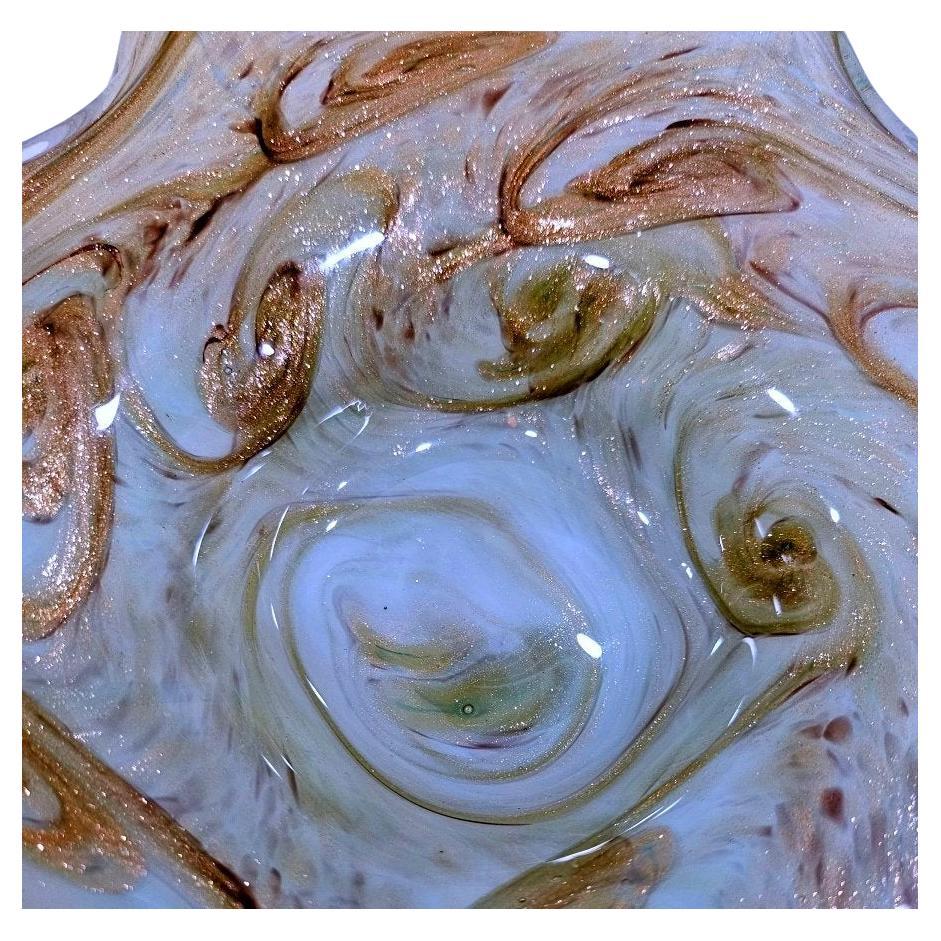 Murano Glass Dish, the Famous "Starry Night" Design by Fratelli Toso