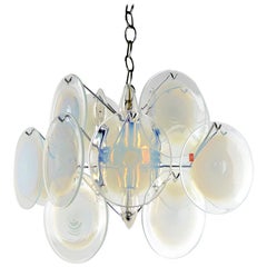 Murano Glass Disk Chandelier by Gino Vistosi