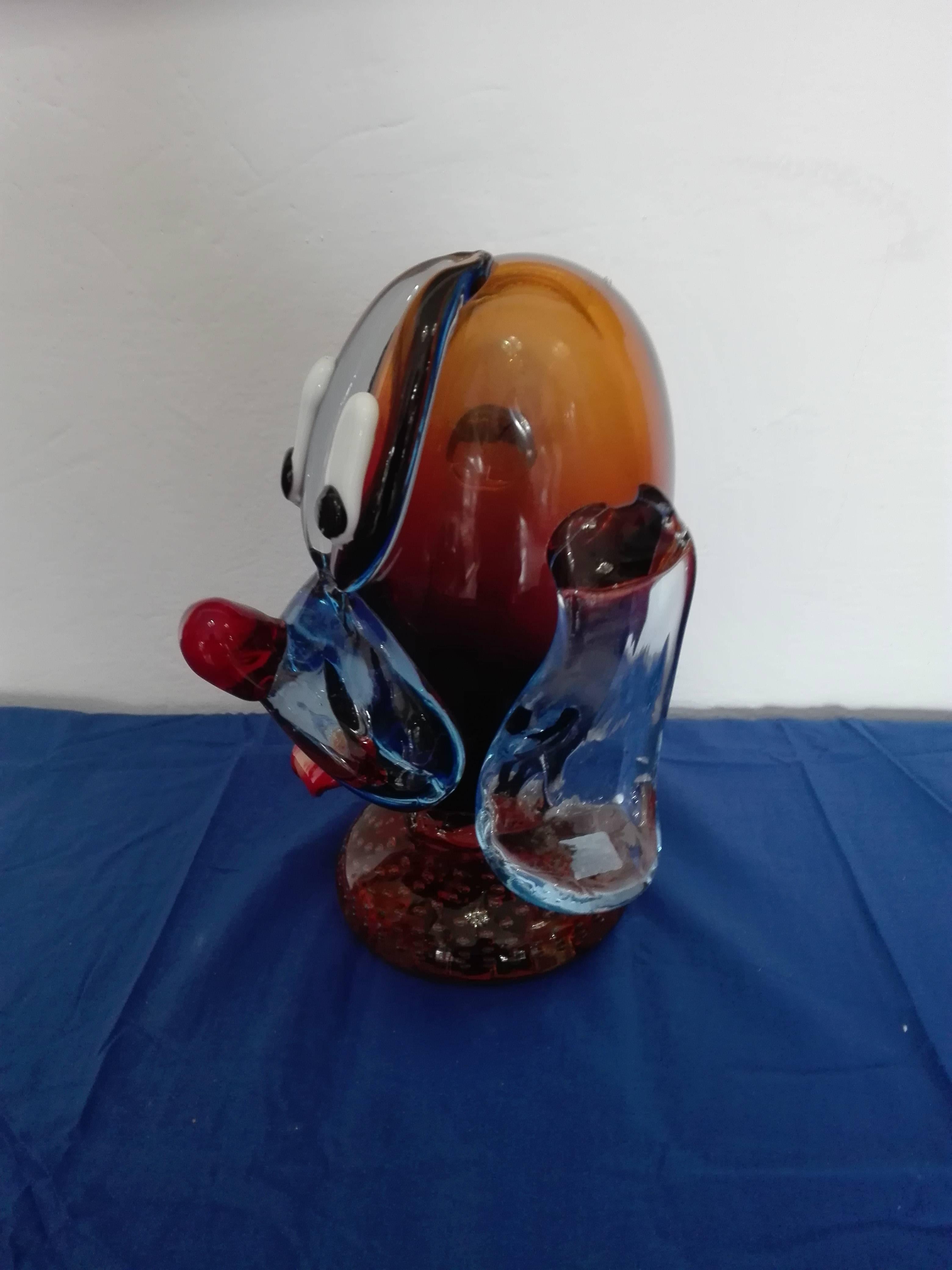 Murano Glass Dog Head 1