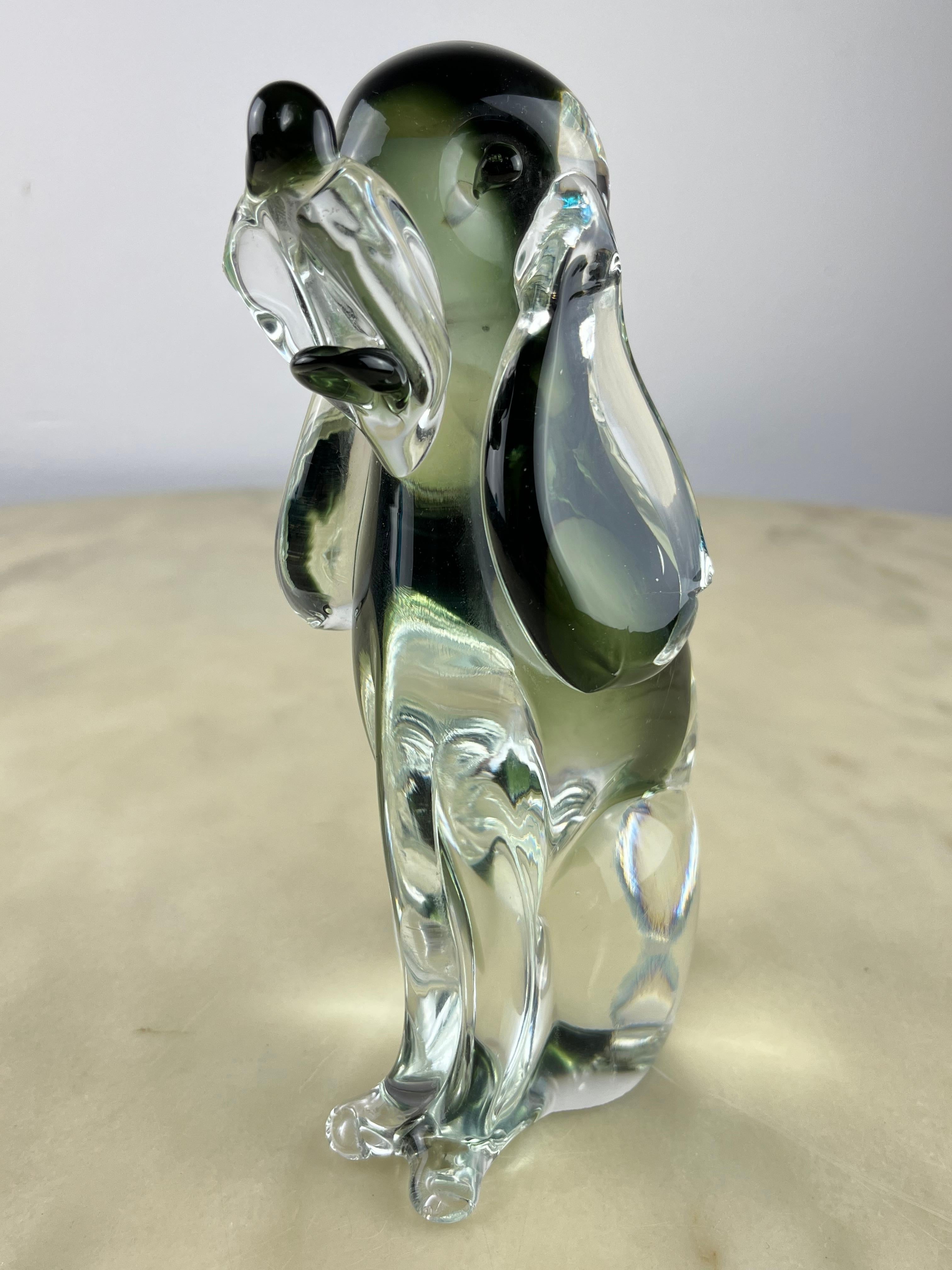 Murano Glass Dog, Italy, 1970s In Good Condition For Sale In Palermo, IT