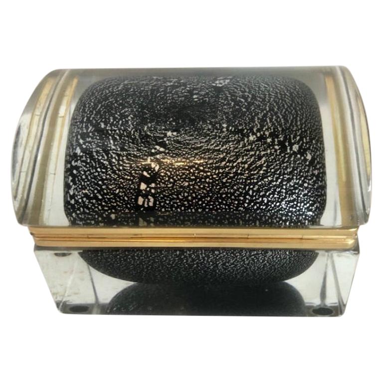 Murano Glass Domed Cased Jewelry Box